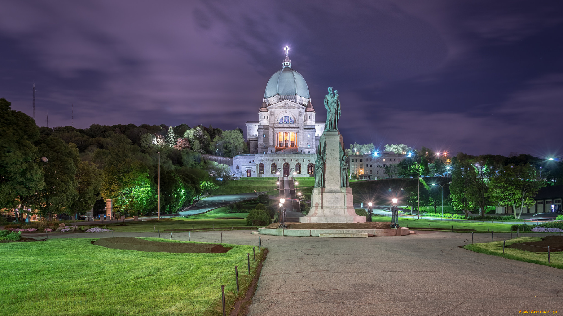 saint, joseph, oratory, города, -, католические, соборы, , костелы, , аббатства, собор, статуя, парк