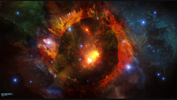 Картинка eye+of+odin космос арт взрыв вселенная галактика звезды