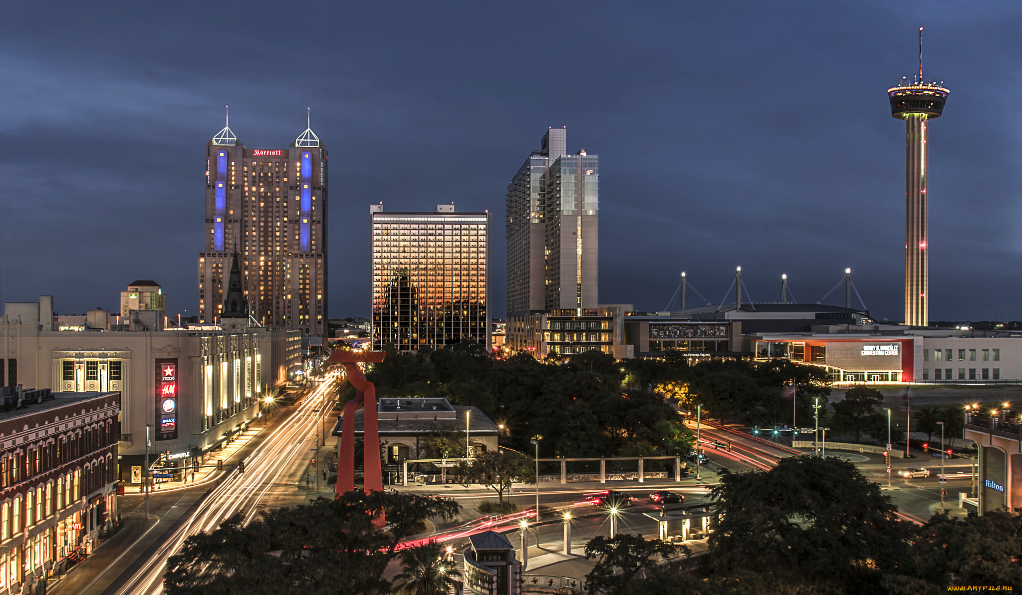 san, antonio, , texas, города, сан-антонио, , сша, небоскребы, панорама