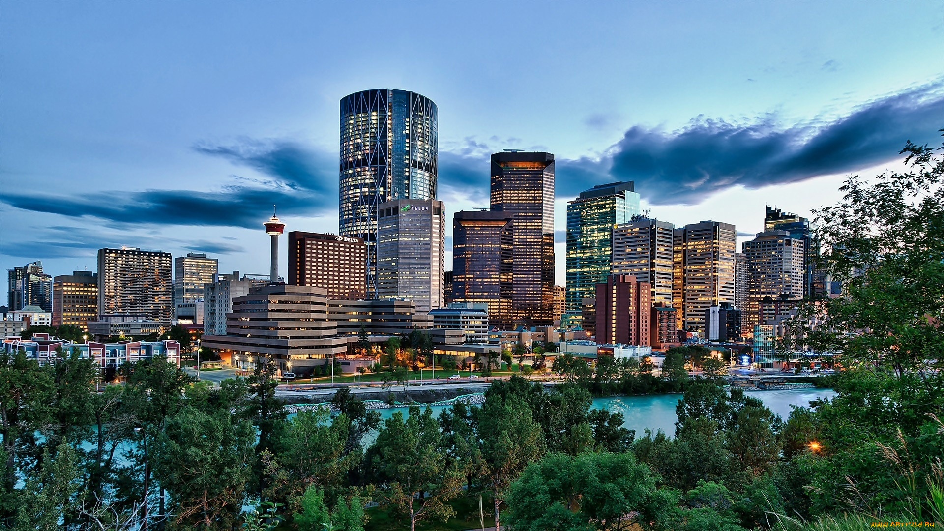 calgary, canada, города, -, панорамы