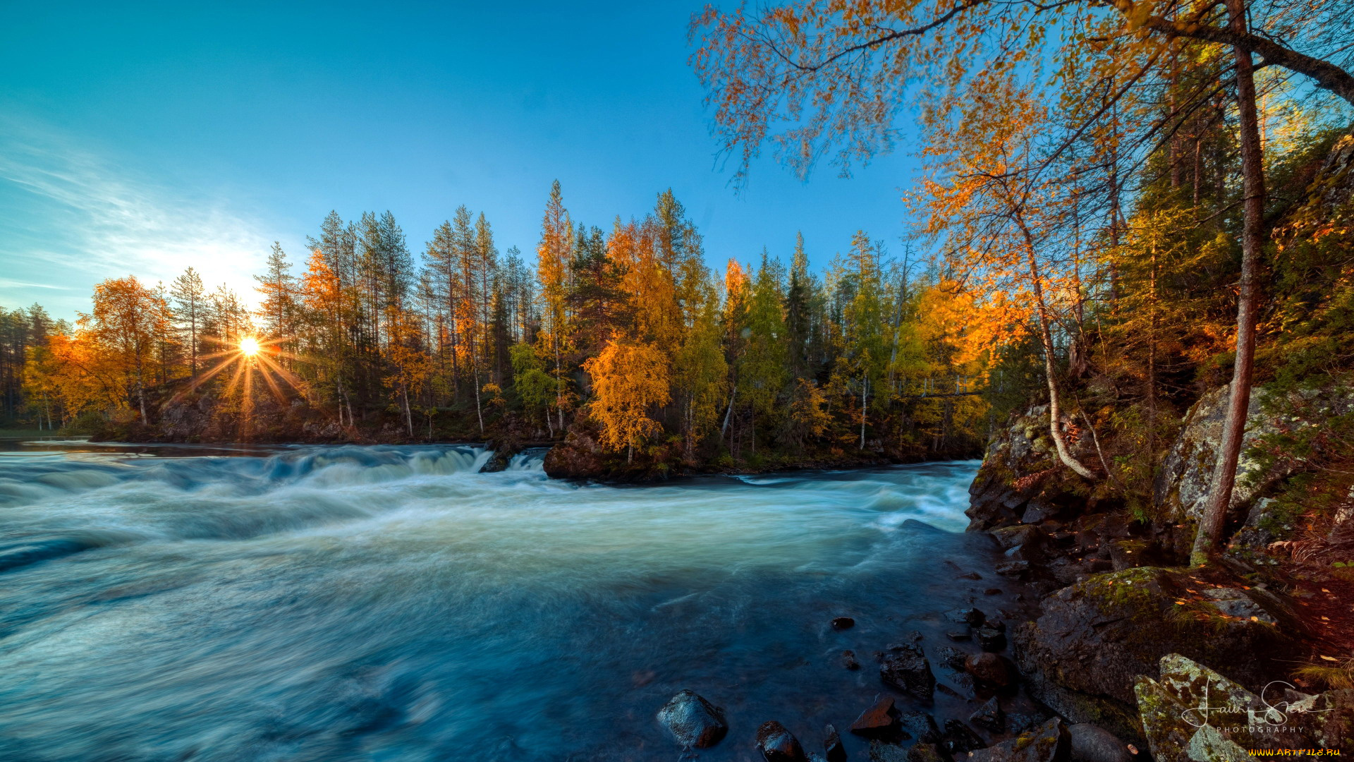 kitkajoki, river, kuusamo, finland, природа, реки, озера, kitkajoki, river