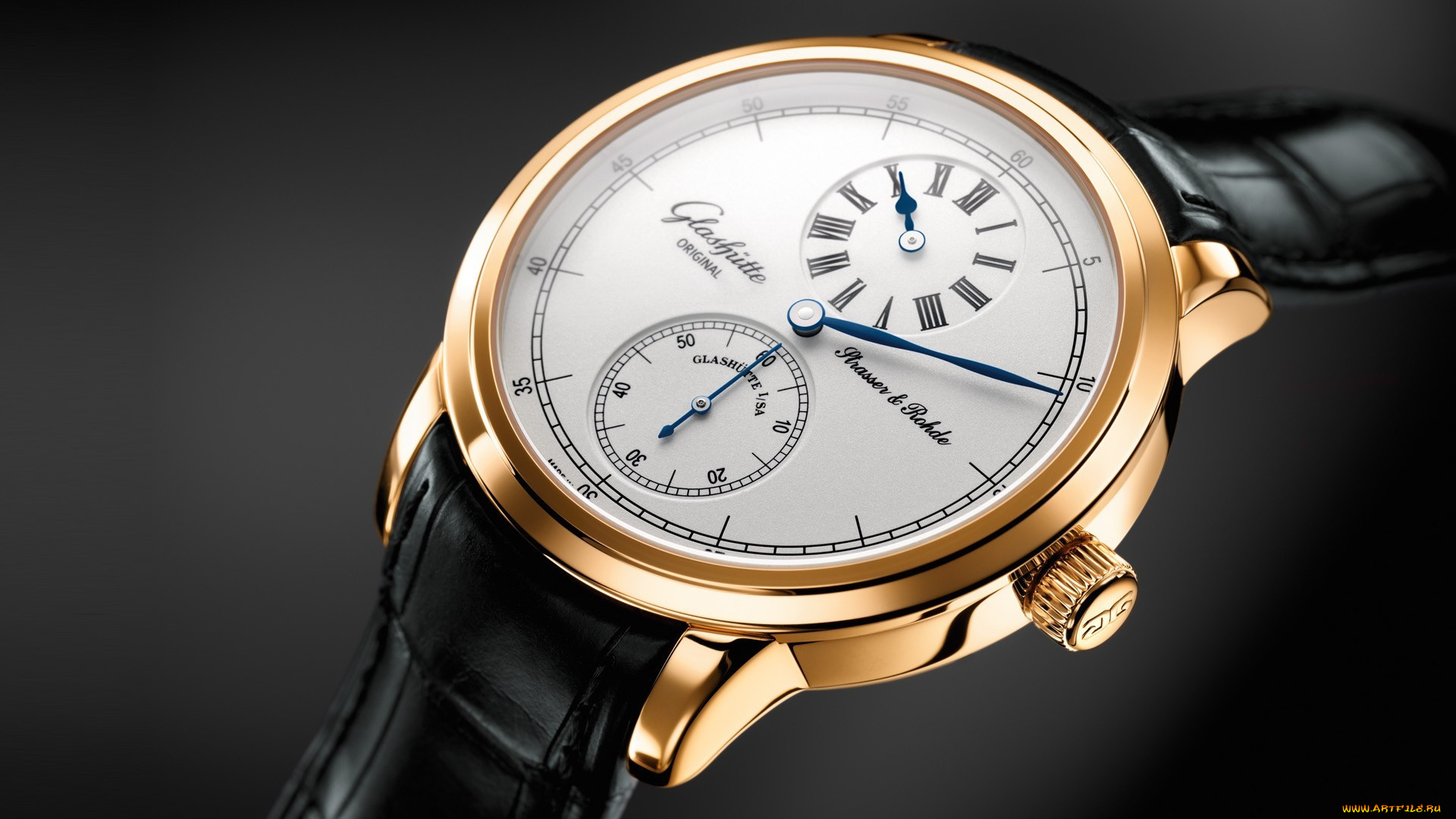 бренды, glashutte, часы, роскошные, наручные, цифры, крупным, планом