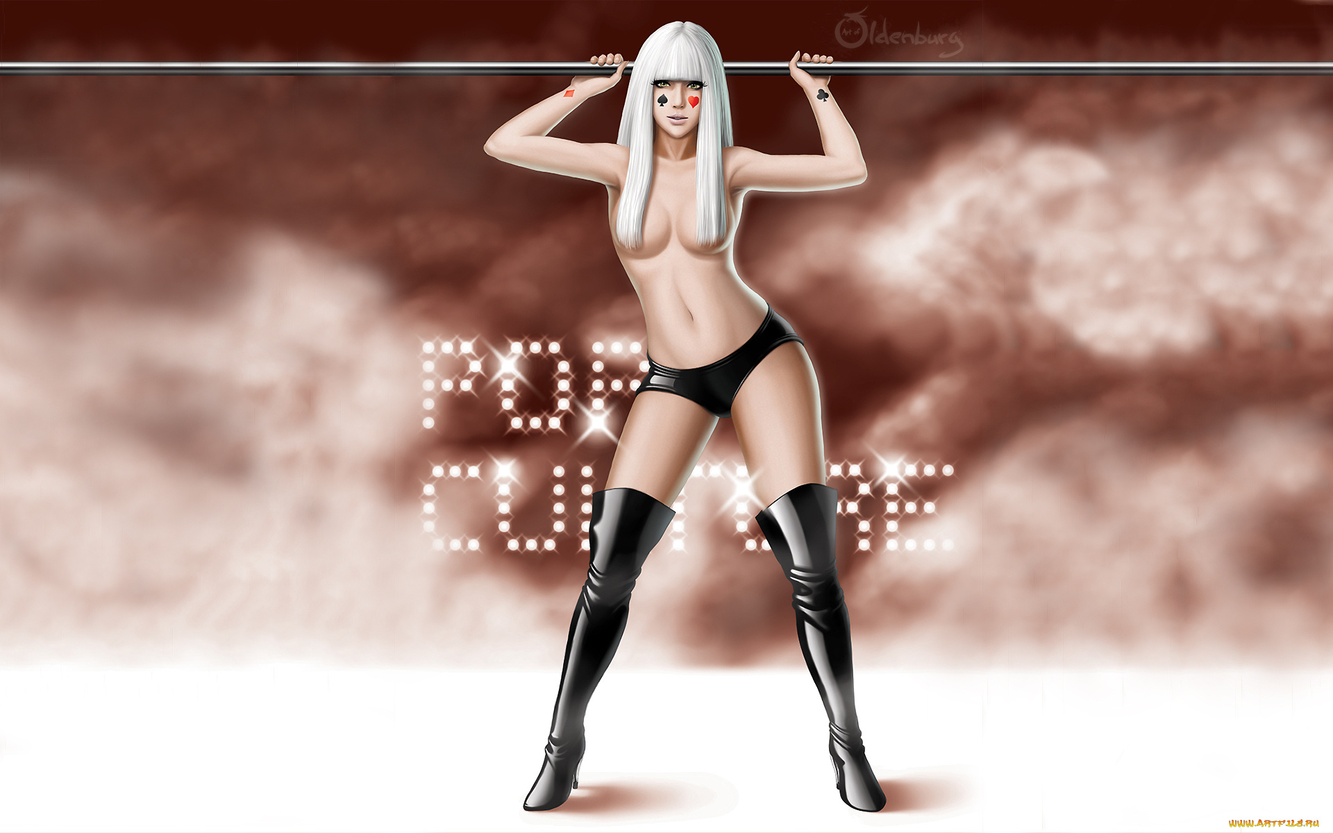 lady, gaga, рисованные, люди