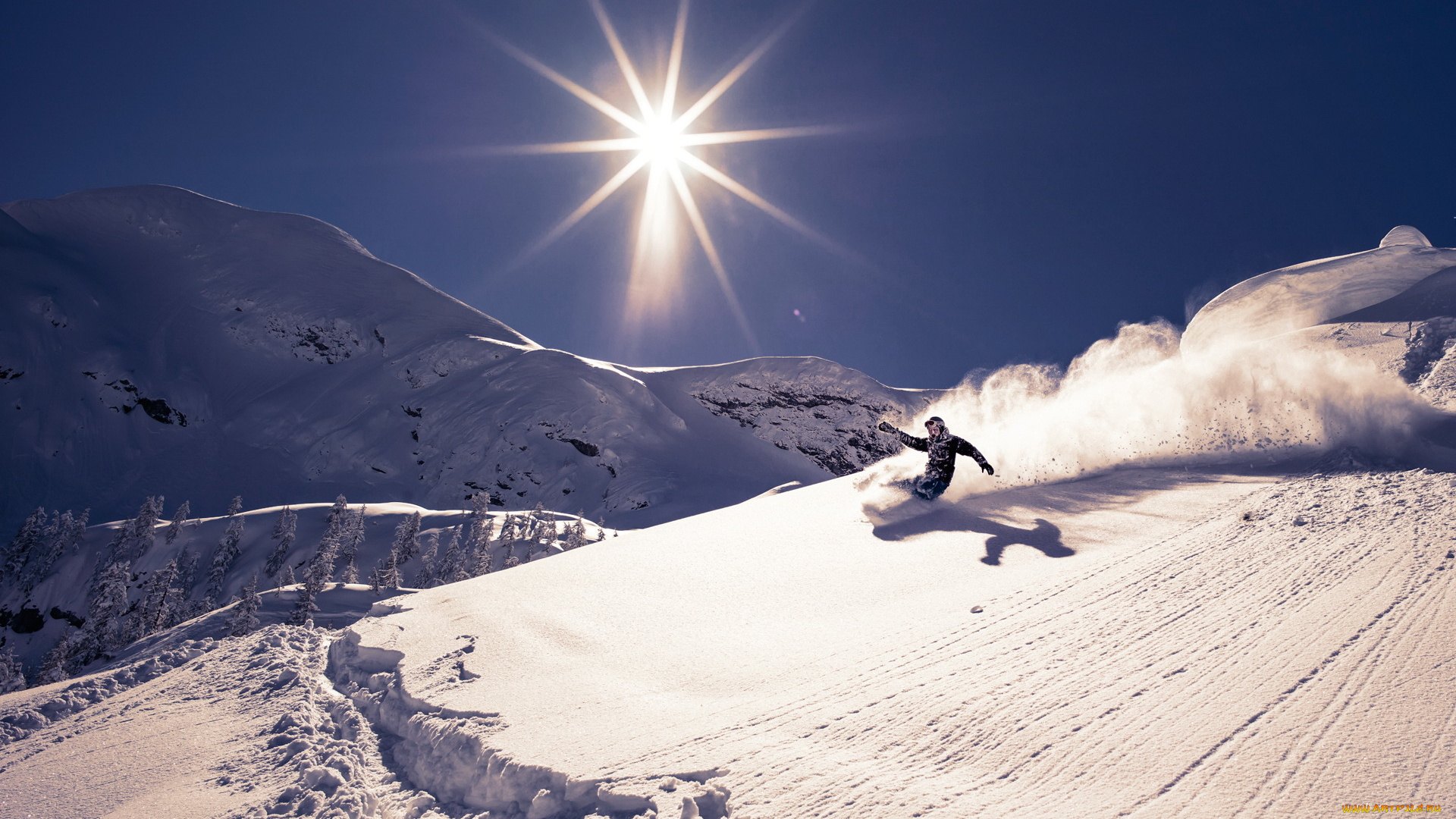 спорт, лыжный, спорт, снег, гора, лыжи