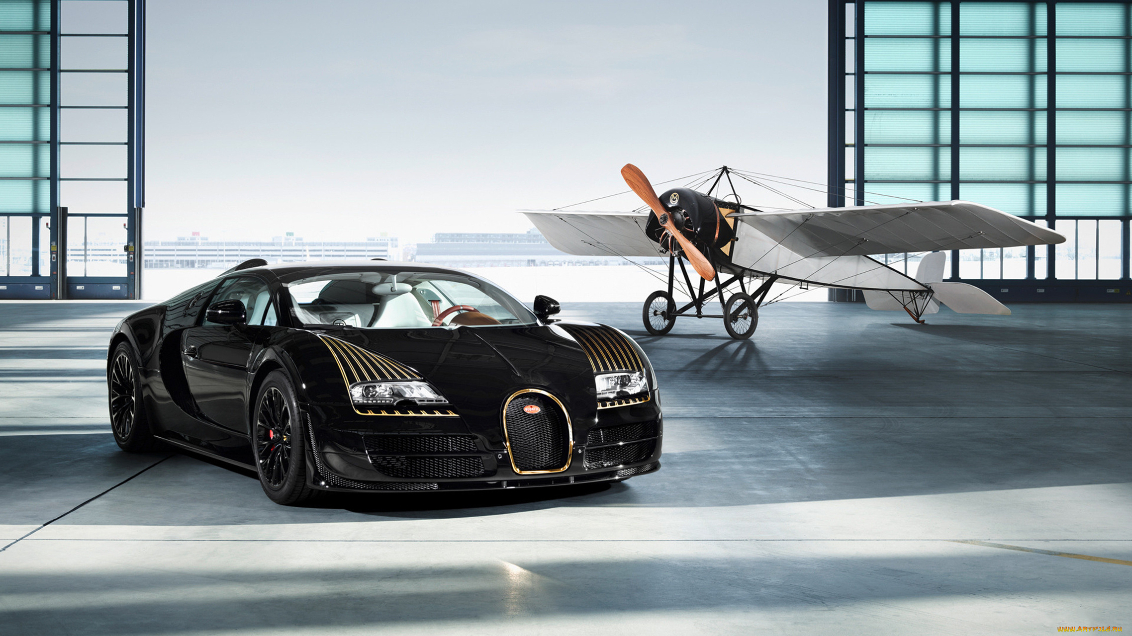 bugatti, veyron, vitesse, black, bess, 2014, автомобили, bugatti, самолёт, 2014, bess, black, vitesse, veyron