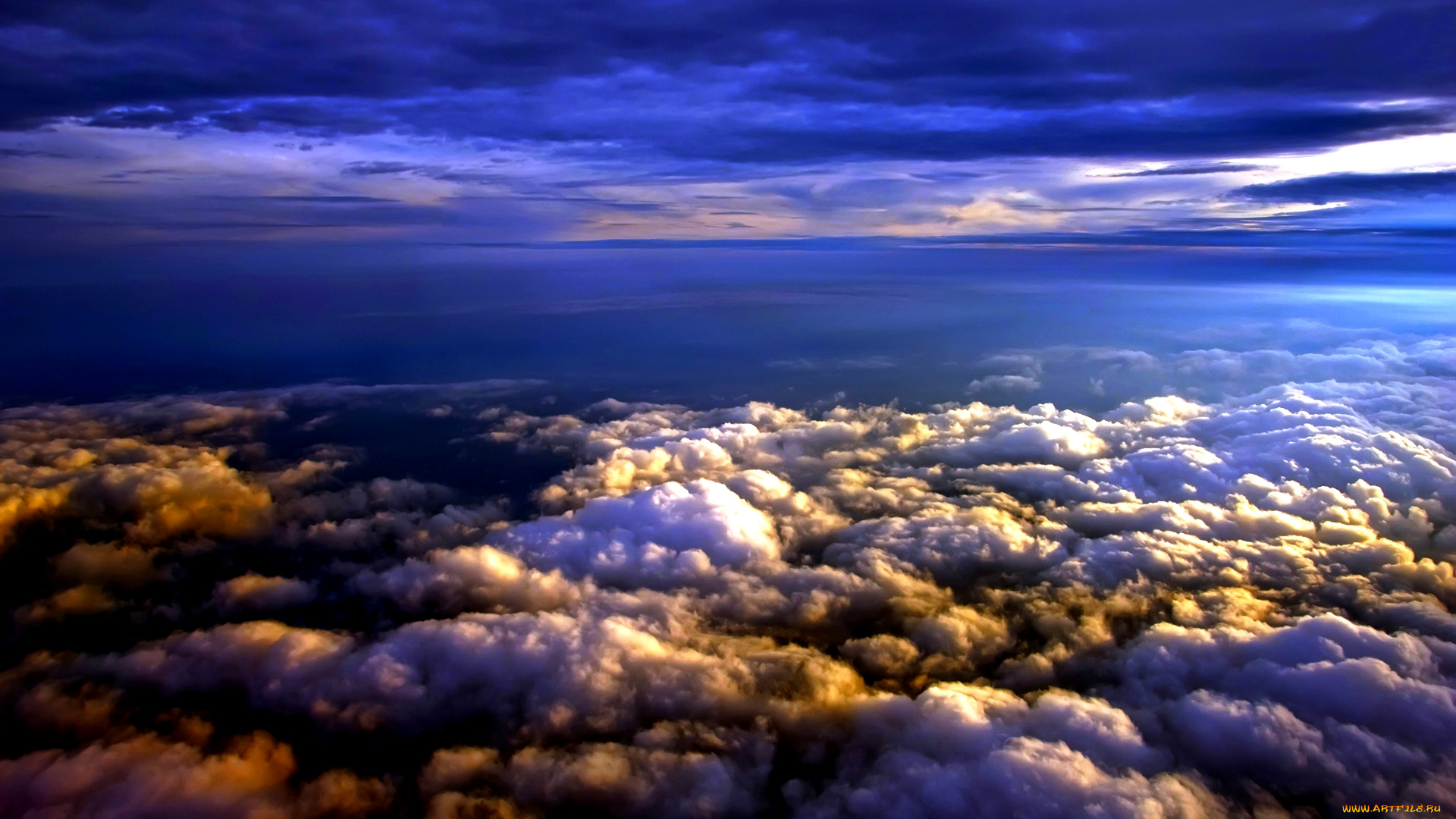 природа, облака, горизонт, небо