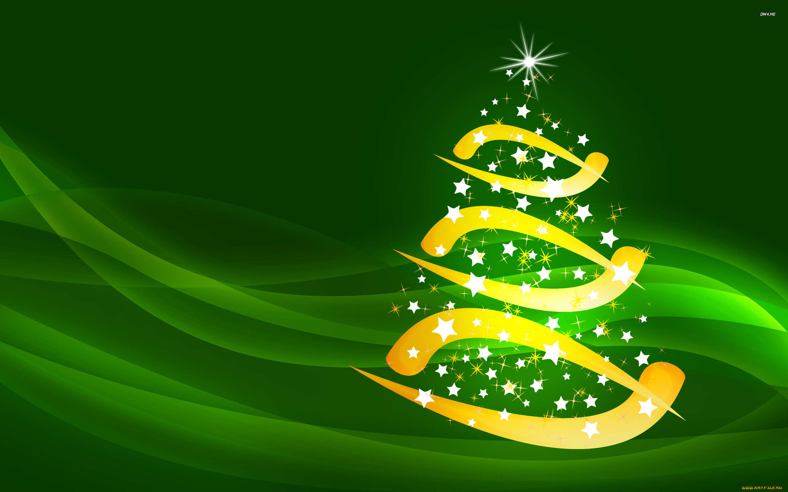 праздничные, векторная, графика, новый, год, фон, зеленый, елка