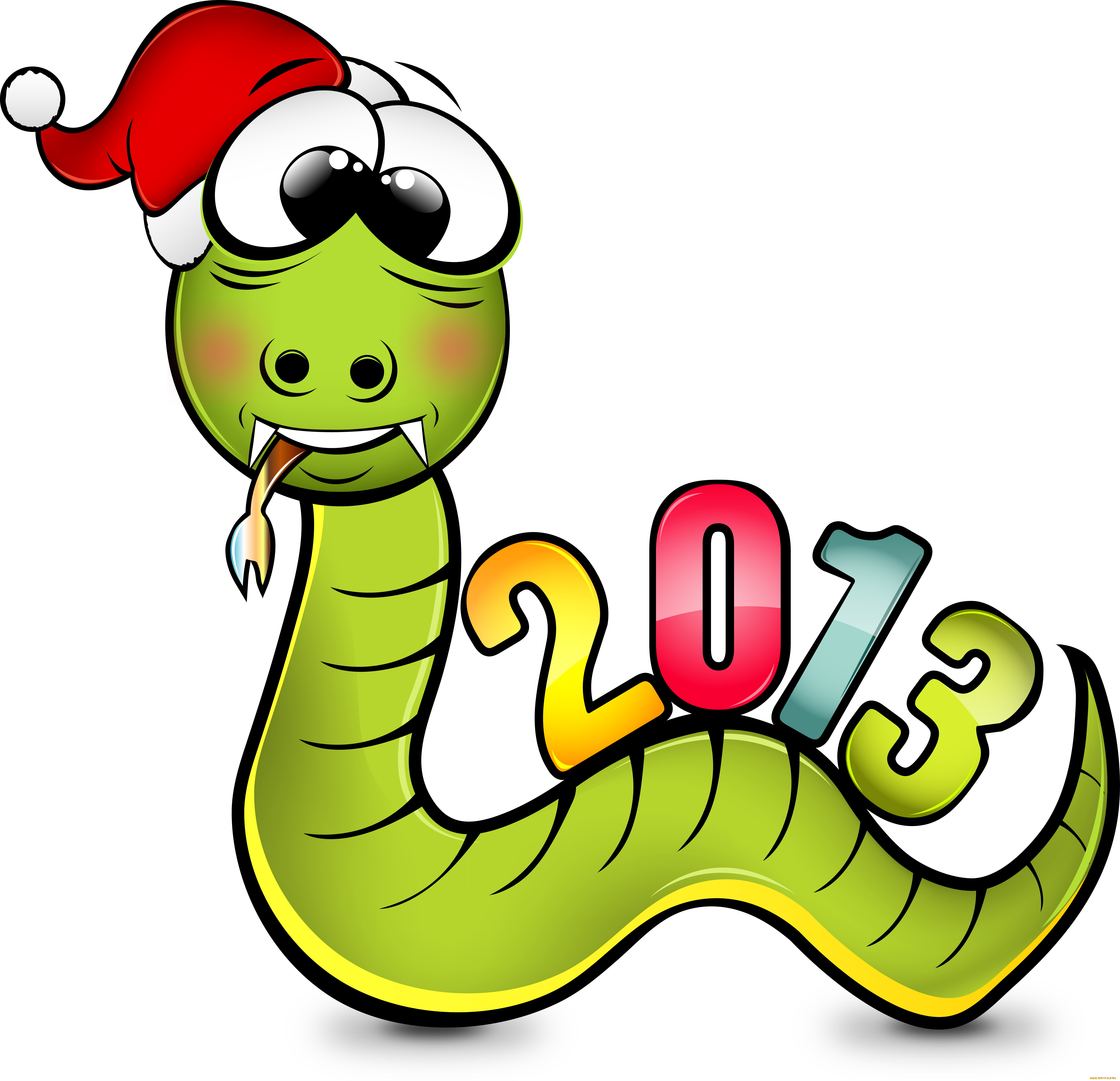 праздничные, векторная, графика, новый, год, змея