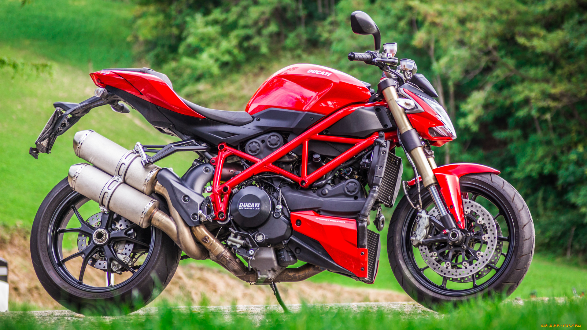 мотоциклы, ducati, bike, red