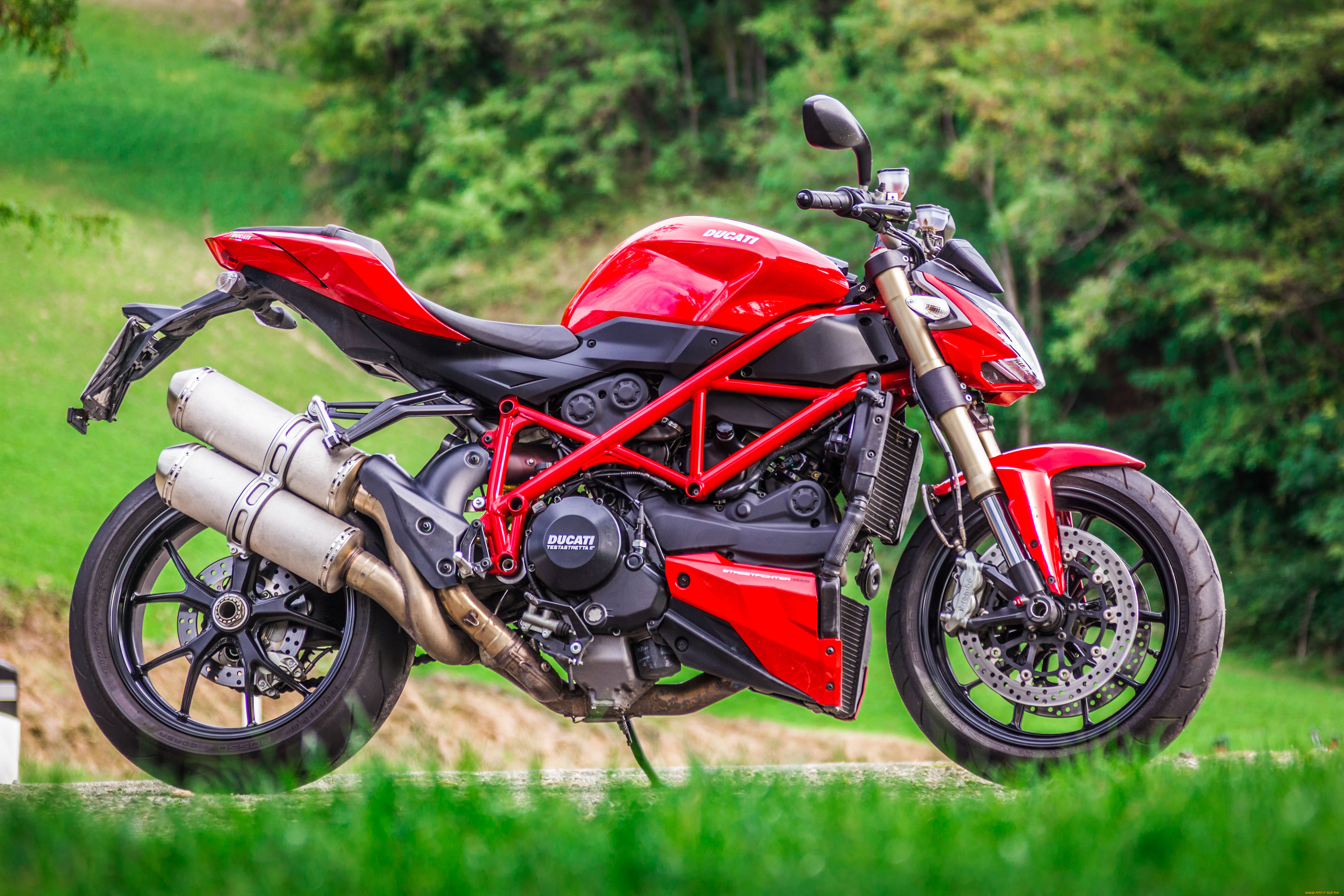 мотоциклы, ducati, bike, red