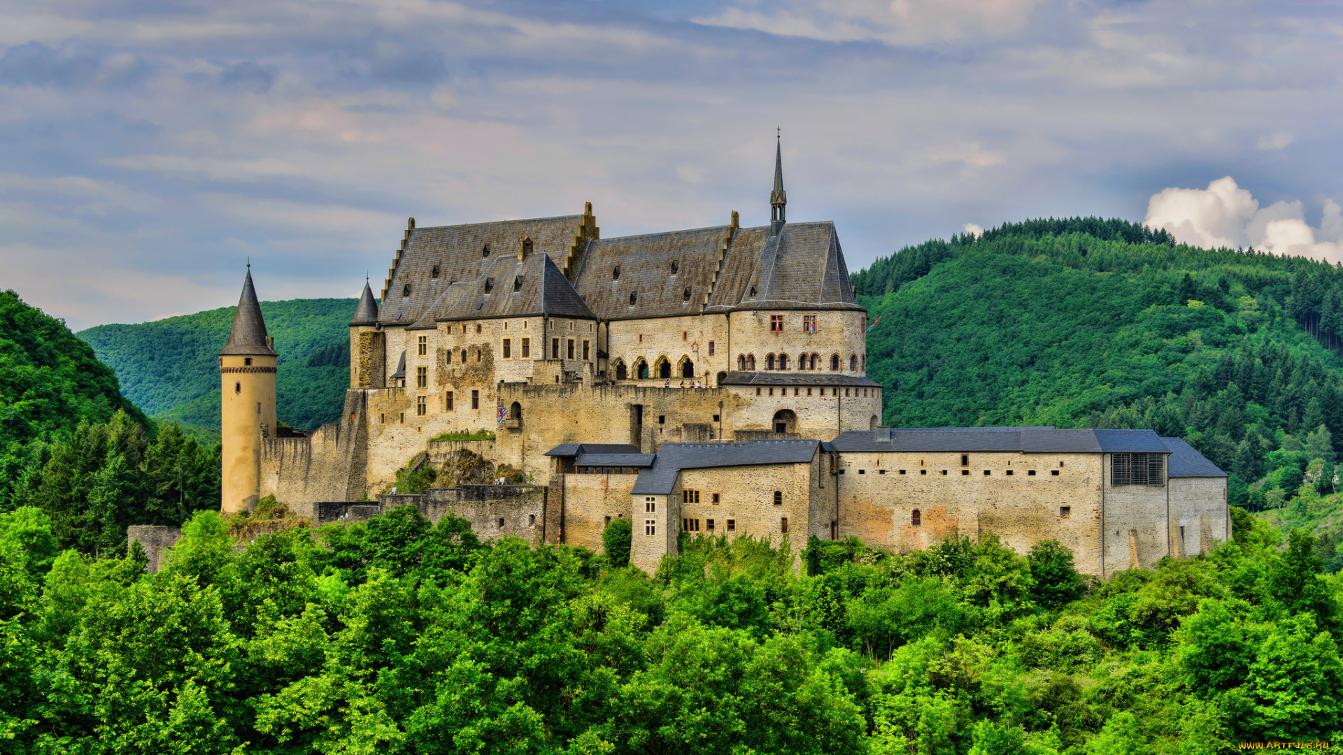 vianden, города, -, дворцы, , замки, , крепости, холмы, лес, замок