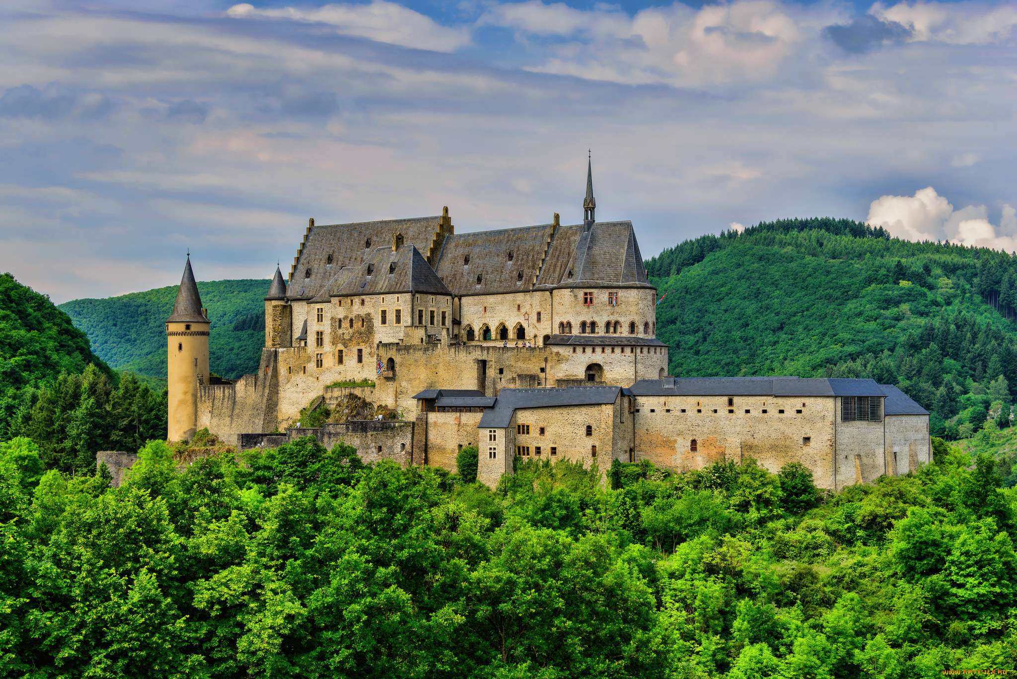 vianden, города, -, дворцы, , замки, , крепости, холмы, лес, замок