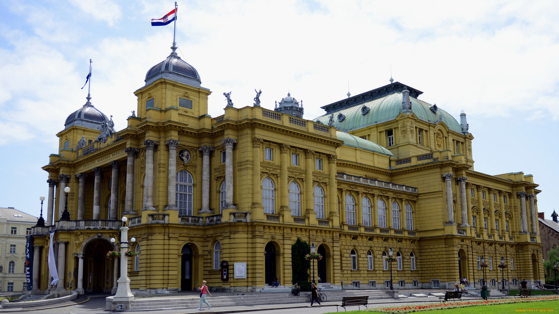 croatian, national, theatre, in, zagreb, города, -, столицы, государств, театр, площадь