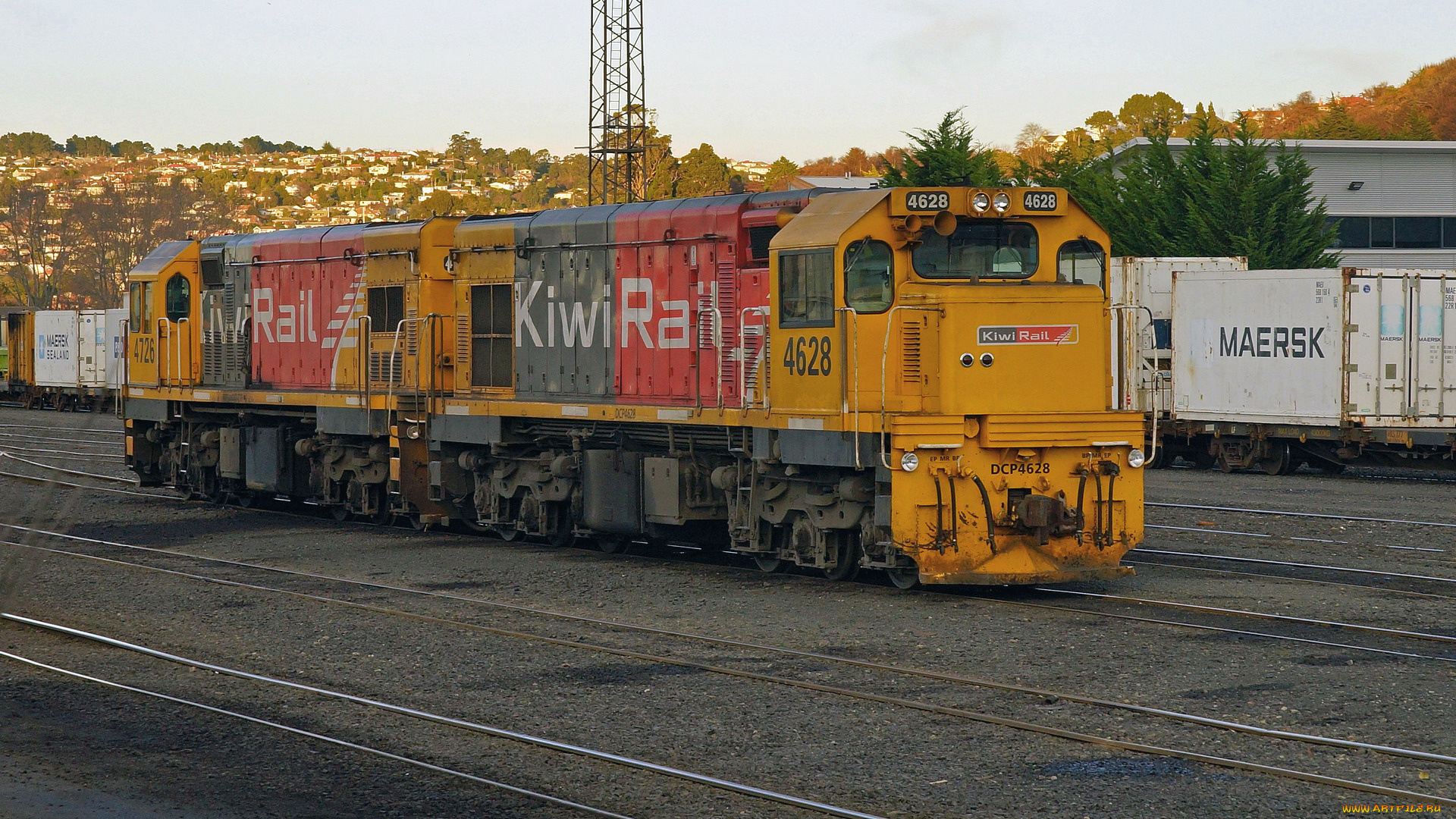 kiwirail, dcp, 4628, техника, локомотивы, локомотив, рельсы, дорога, железная