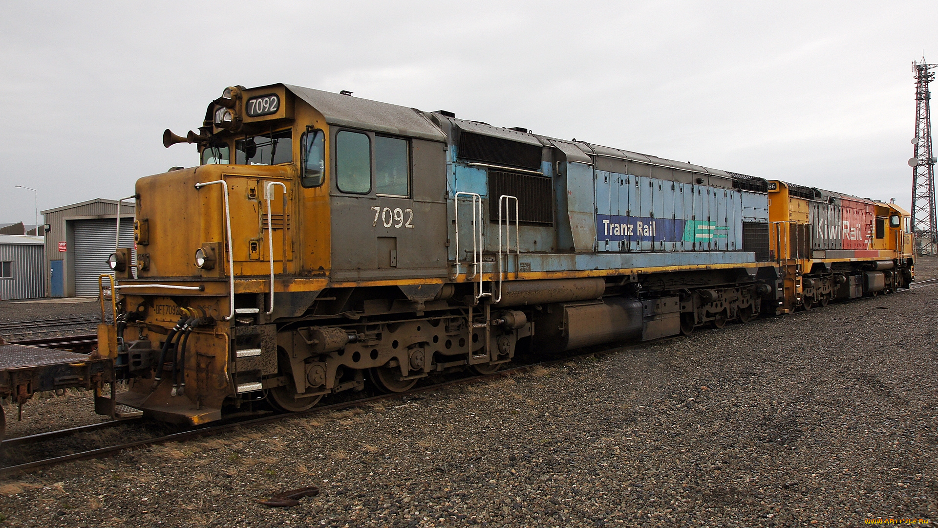 kiwirail, dft, 7092, loco, техника, локомотивы, рельсы, дорога, железная, локомотив