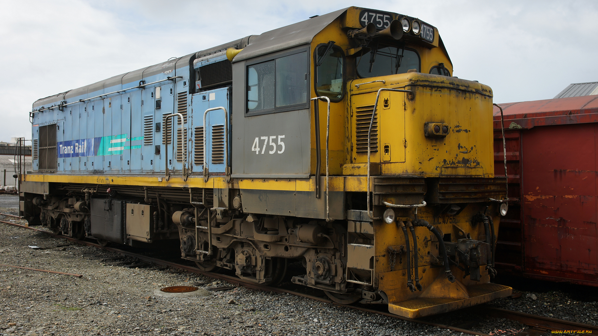kiwirail, locomotive, dc, 4755, техника, локомотивы, локомотив, рельсы, дорога, железная