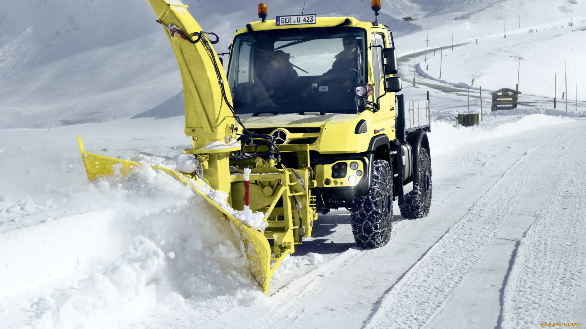 техника, снегоуборочная, техника, mercedes-benz, unimog, u423