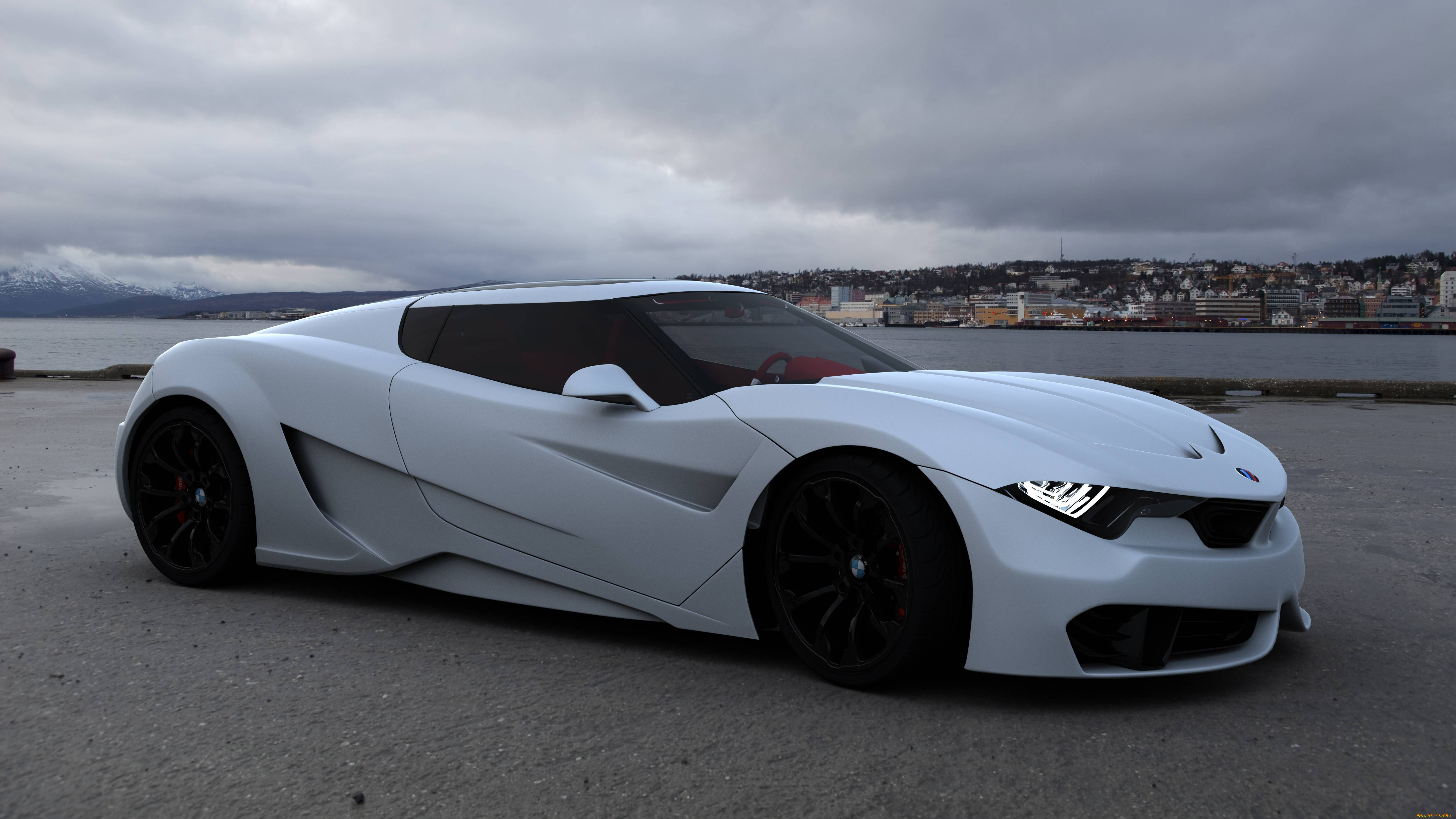 concept, bmw, автомобили, bmw, concept, набережная, белый, автомобиль