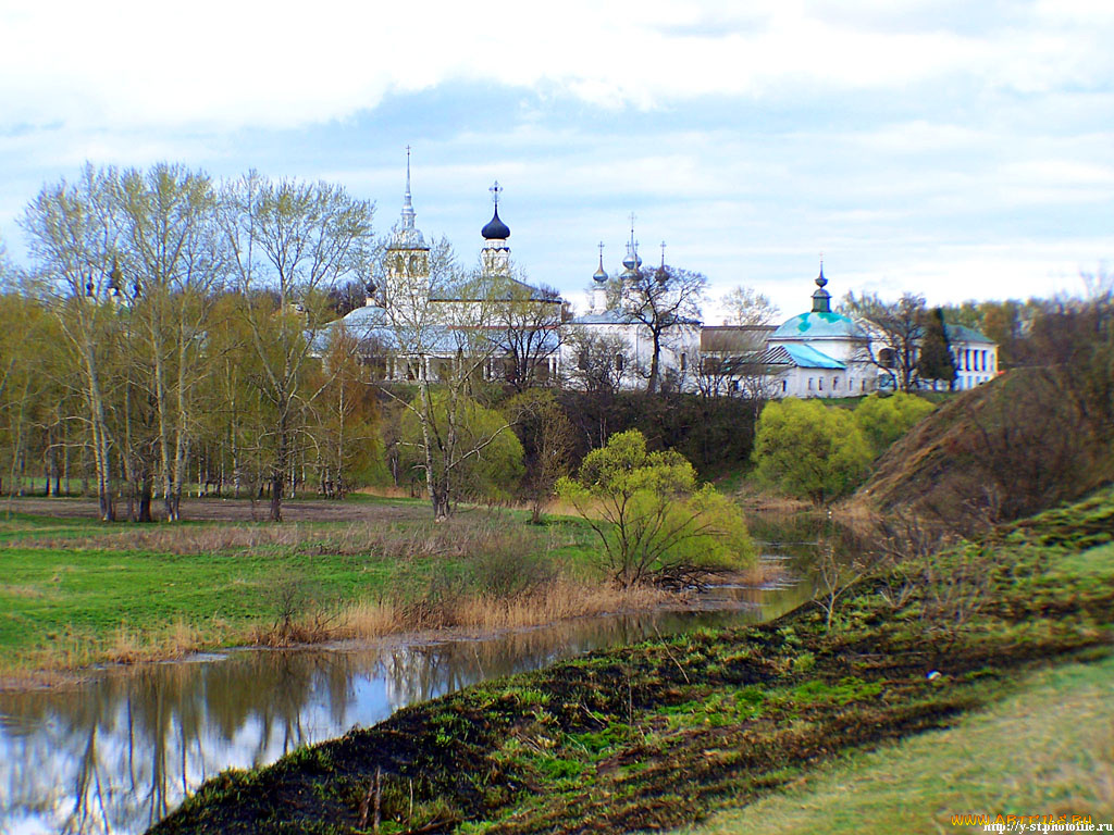 суздаль, вид, каменки, города, православные, церкви, монастыри