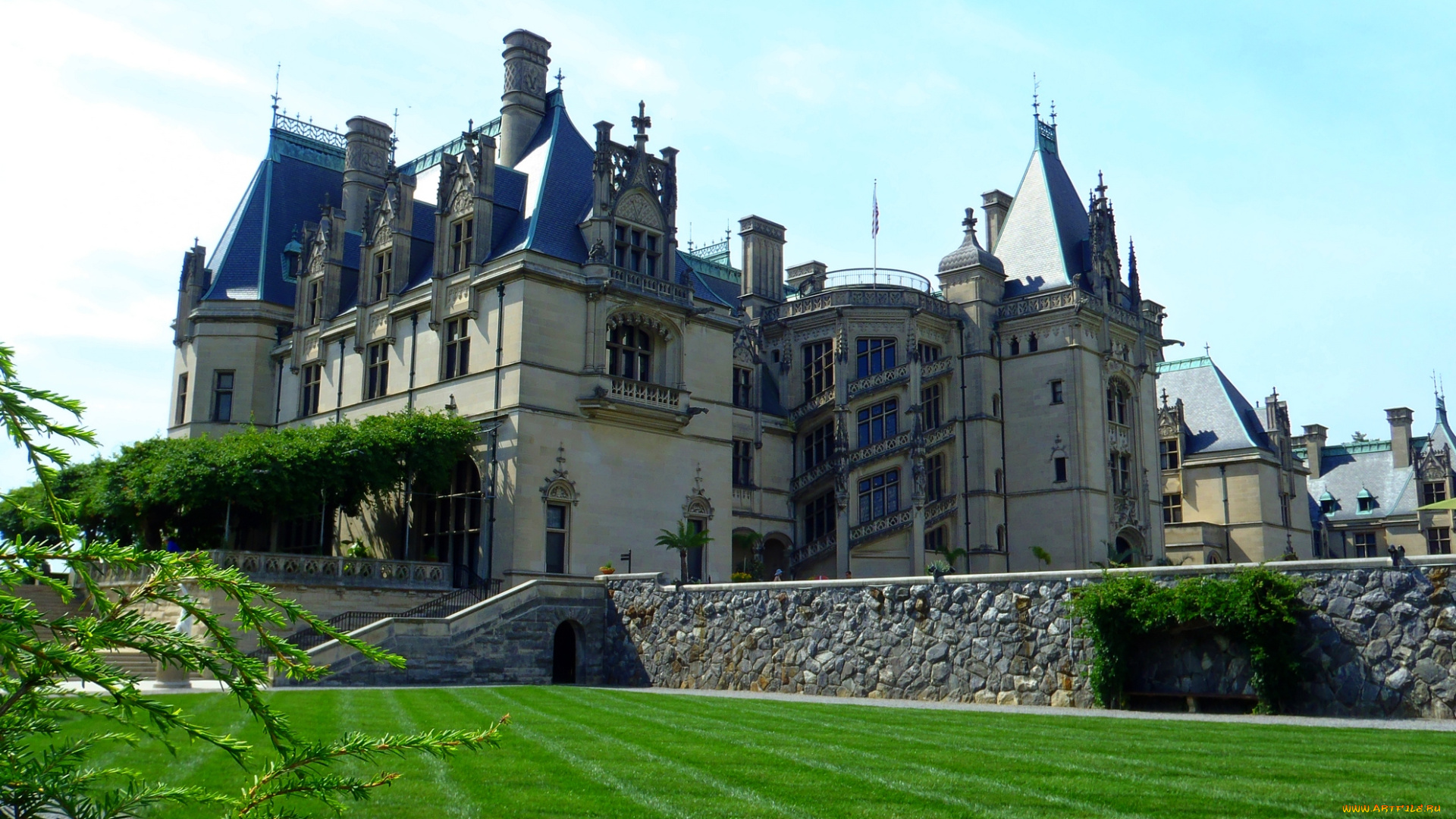 biltmore, estate, `1895`, asheville, nc, города, здания, дома, сша