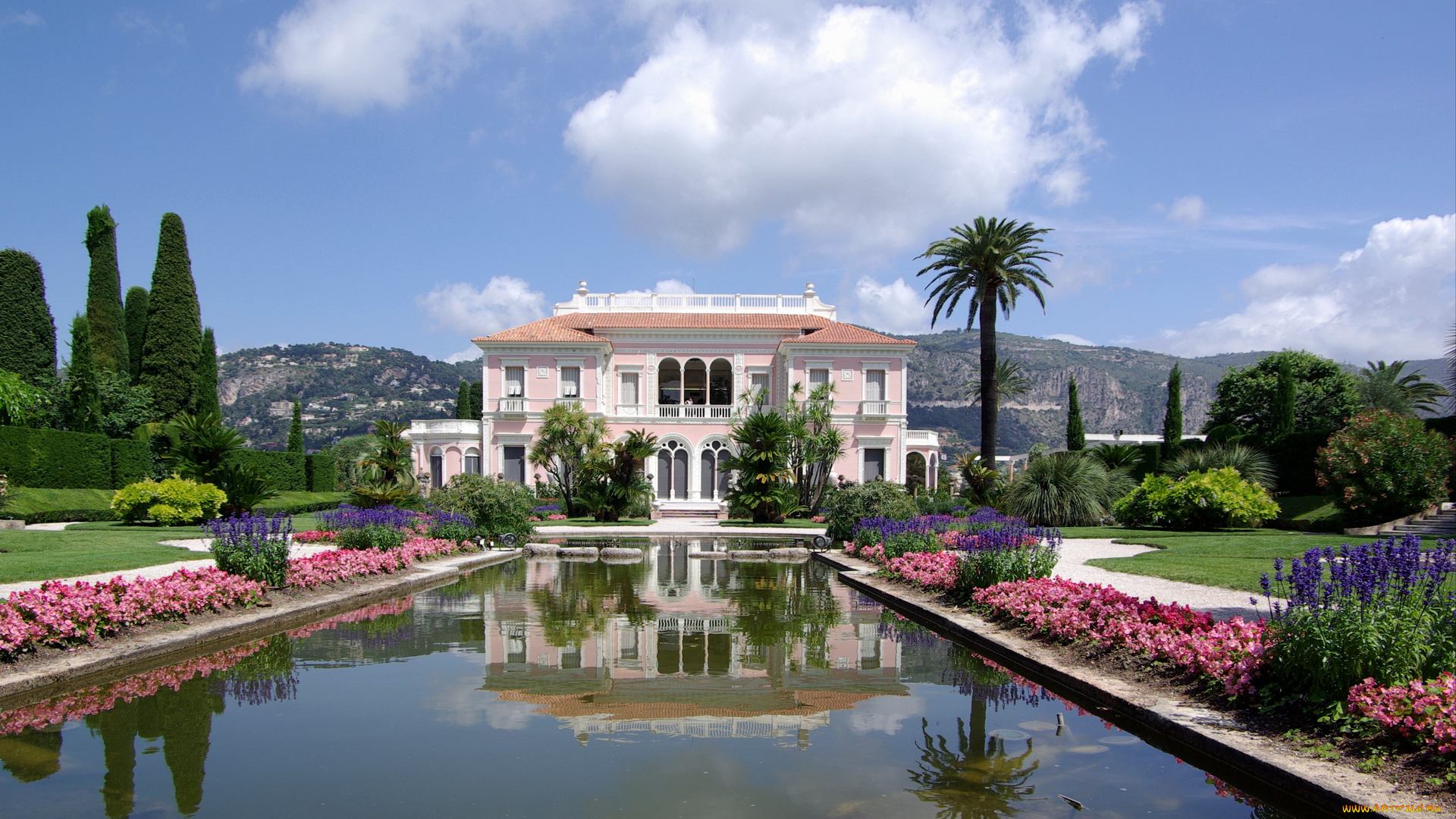 города, здания, дома, villa, ephrussi, de, rothschild, france