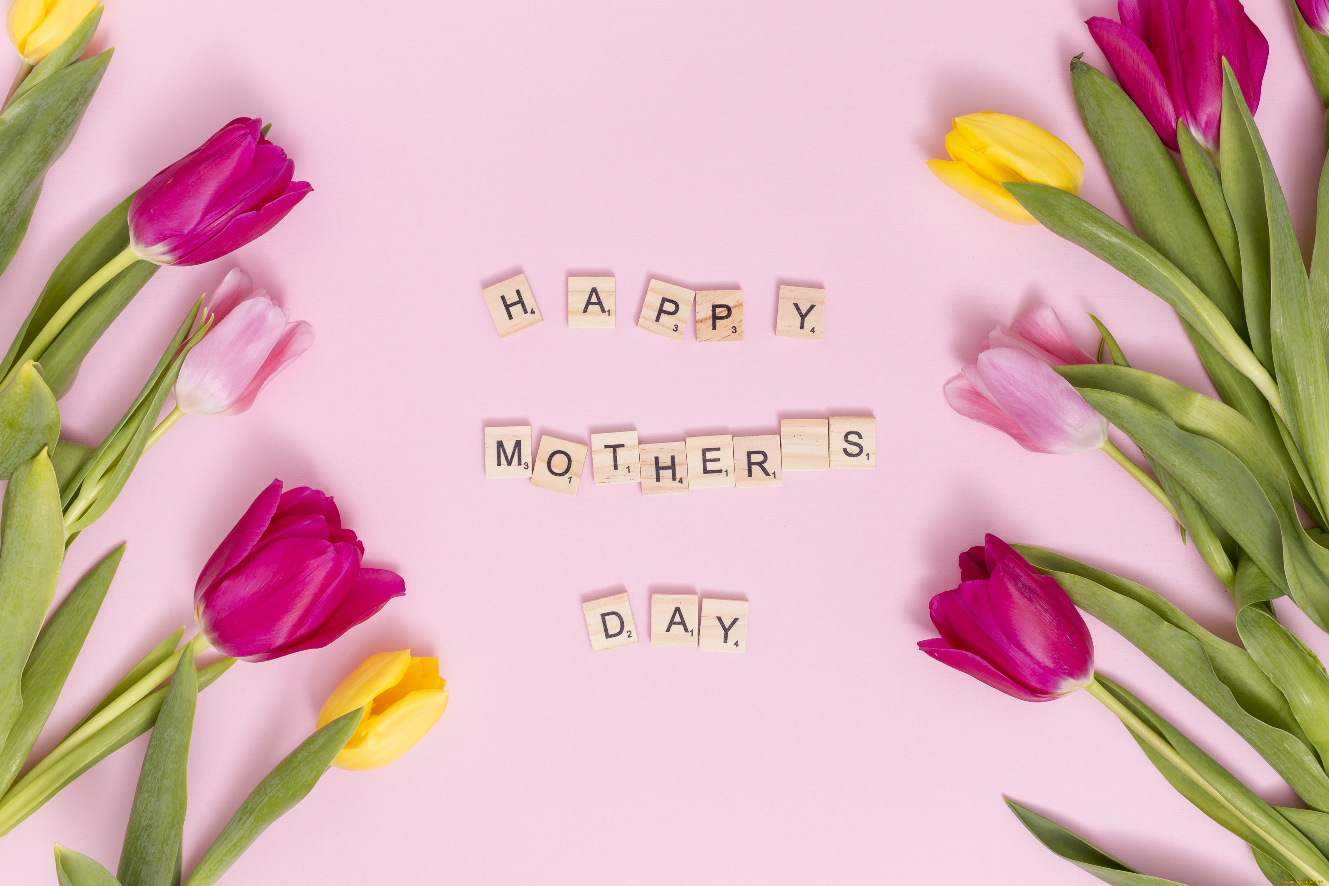 праздничные, день, матери, тюльпаны