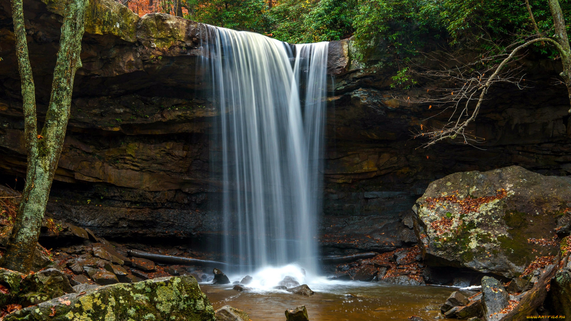 cucumber, waterfall, ohiopyle, state, park, природа, водопады, cucumber, waterfall, ohiopyle, state, park