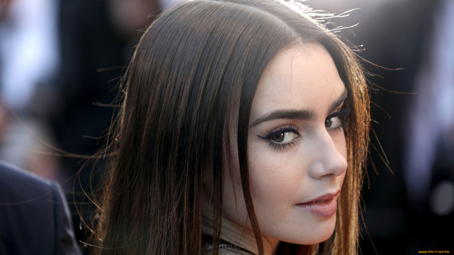 девушки, lily, collins, профиль