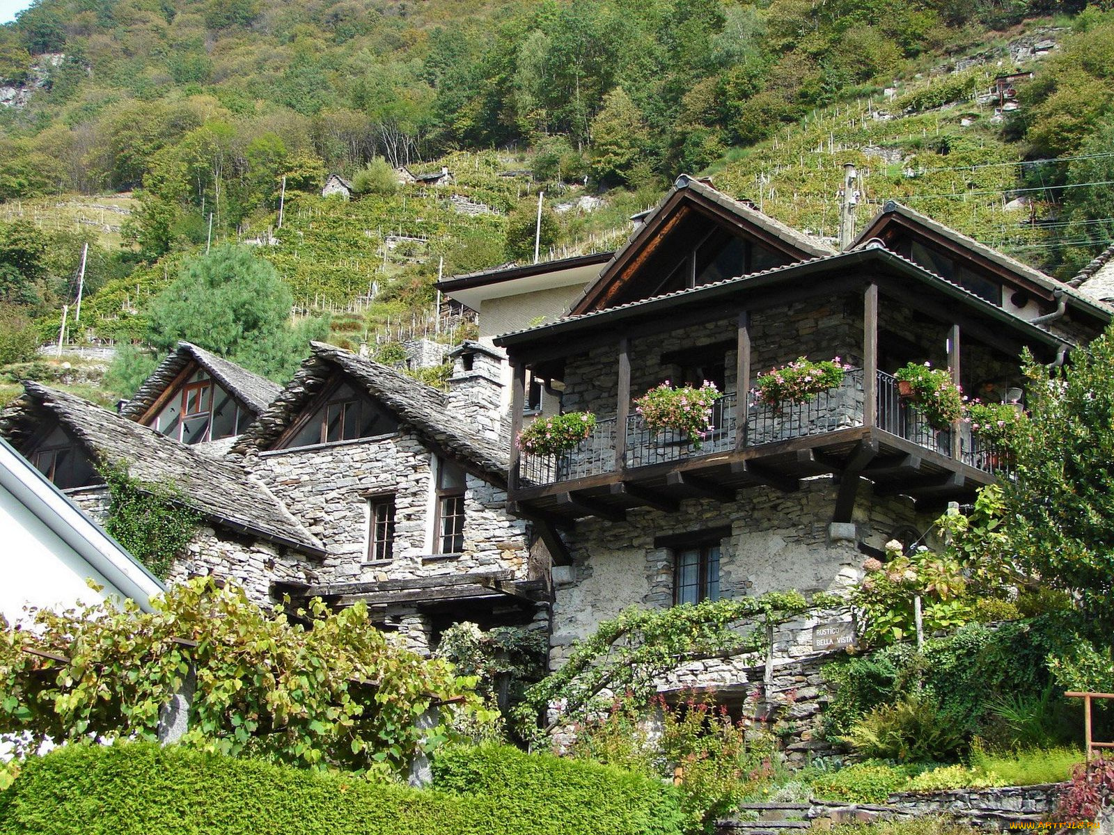 corippo, switzerland, города, здания, дома