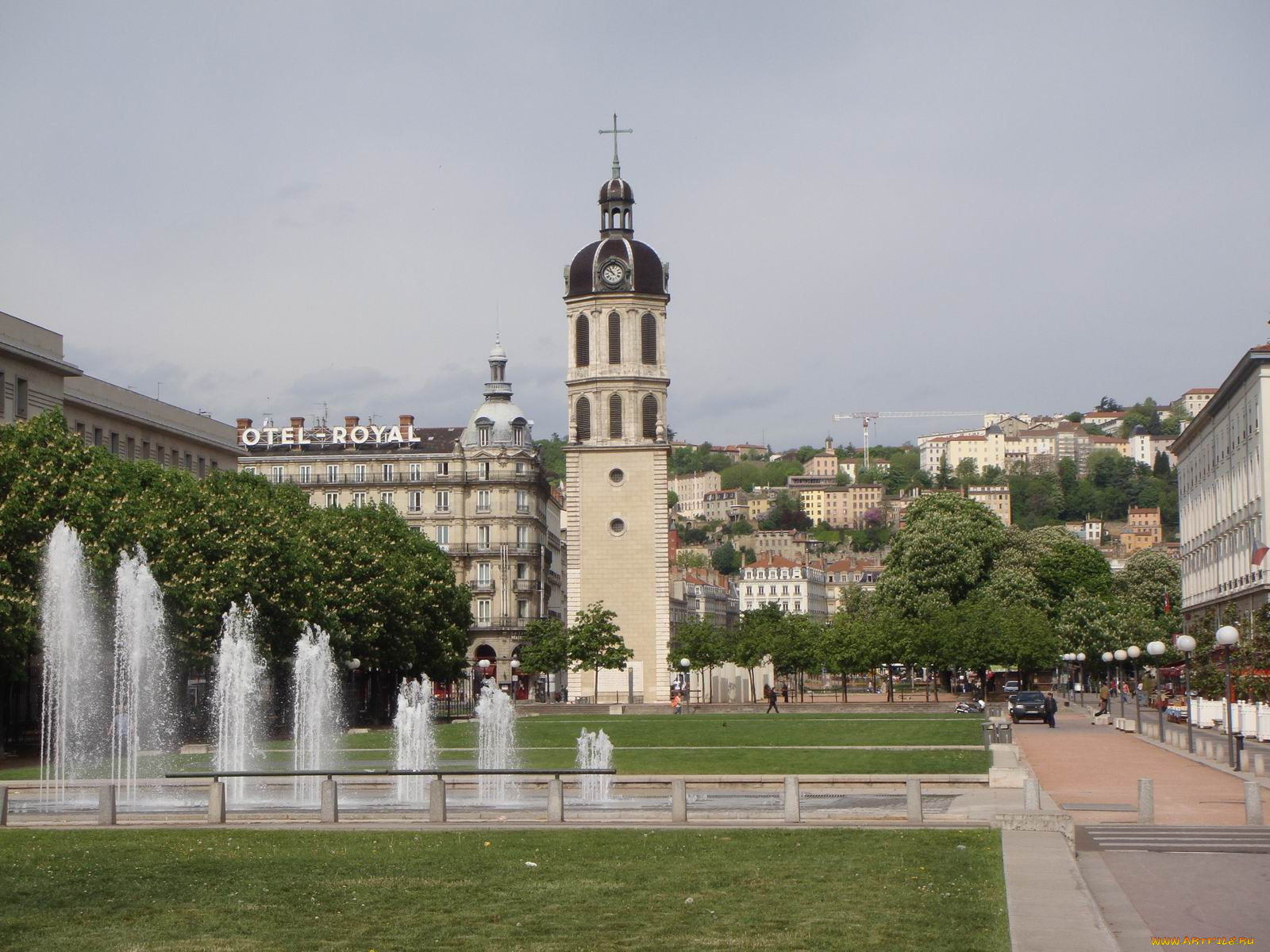 lyon, france, города, фонтаны