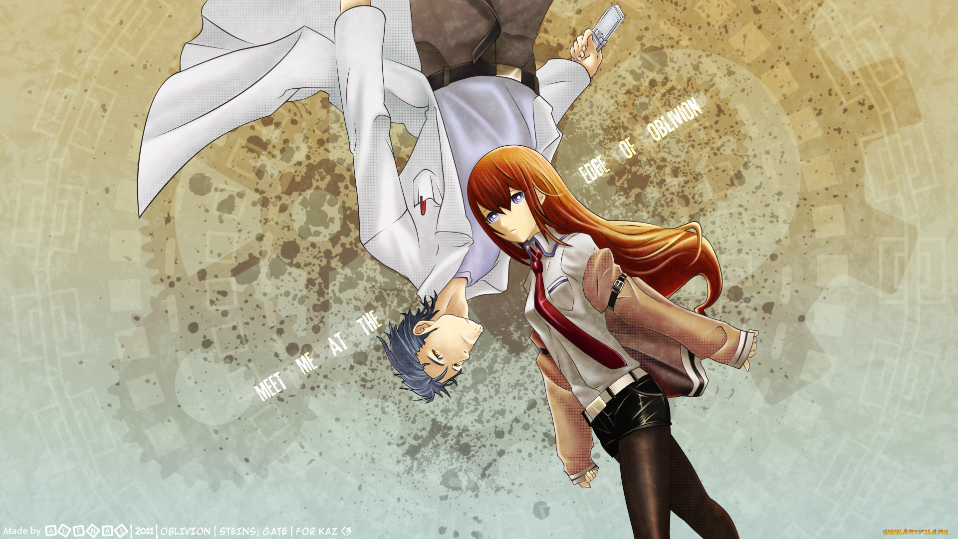 аниме, steins, gate, 