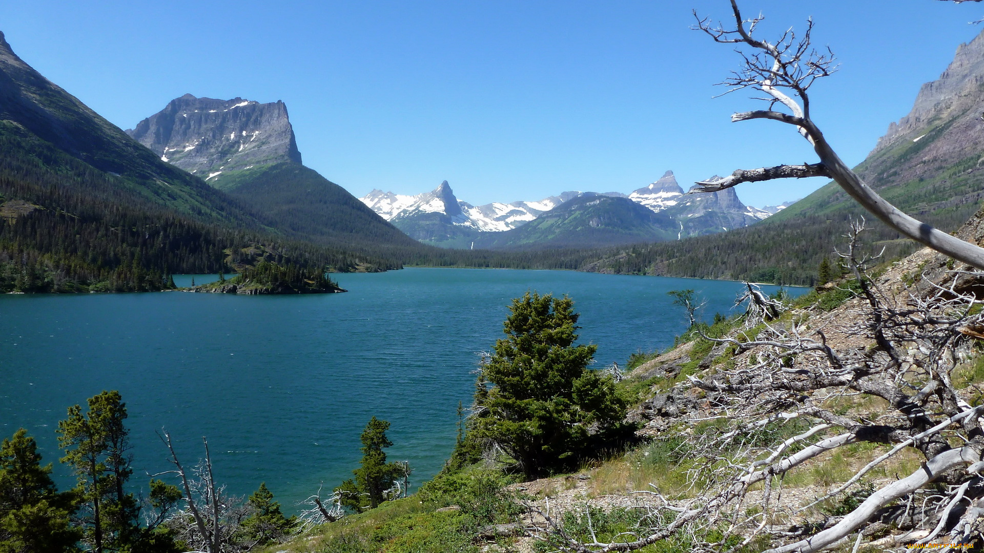 природа, реки, озера, glacier, горы, озеро