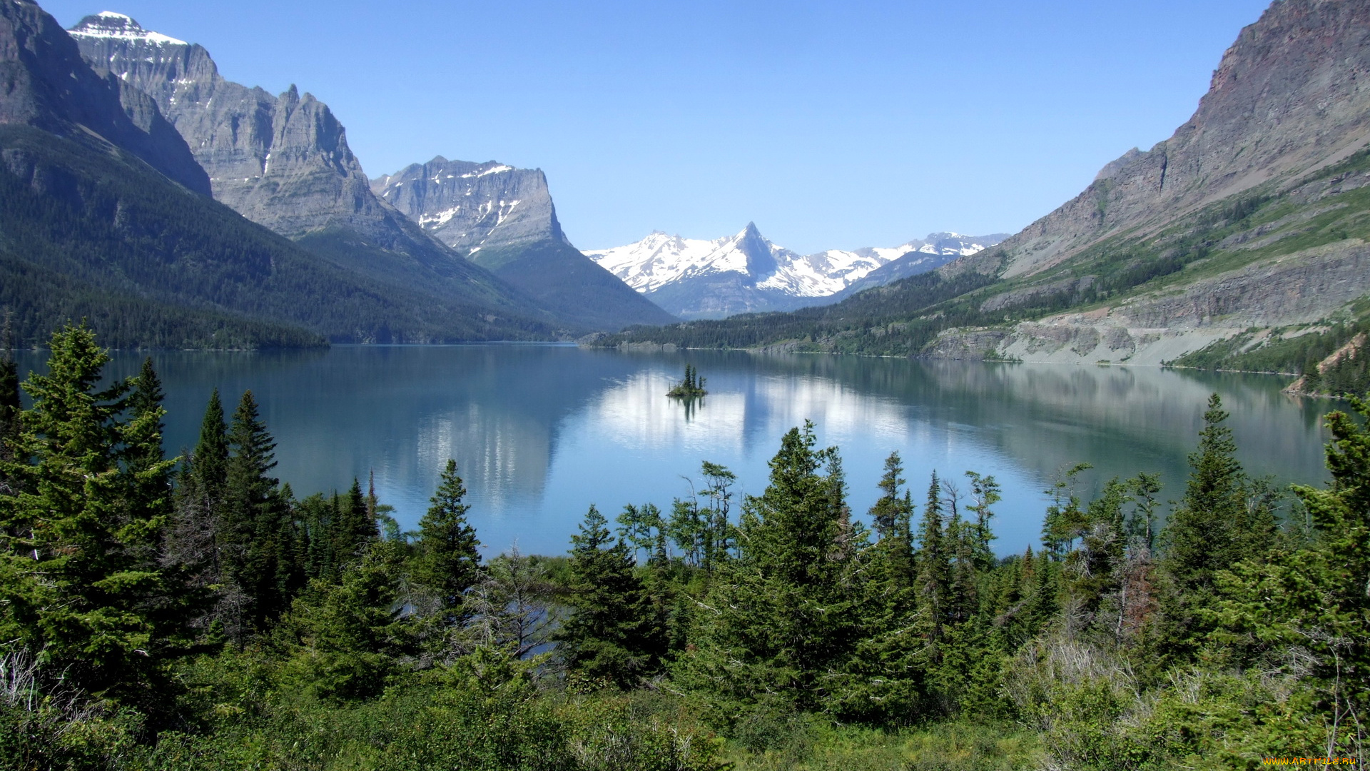 природа, реки, озера, glacier, saint, mary, lake