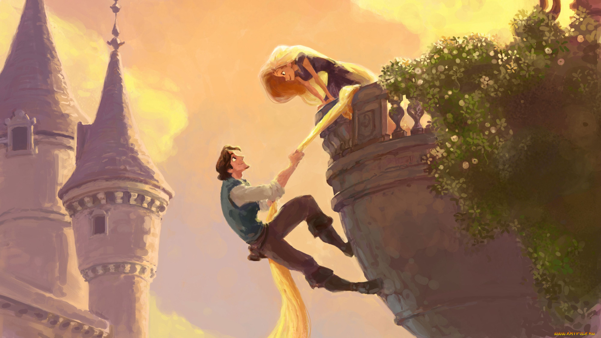 tangled, мультфильмы, рапунцель, запутанная, история