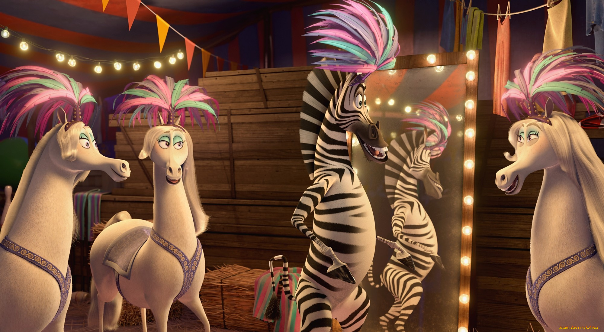 Мадагаскар 3 Марти клоун мультфильм цирк зебра без смс