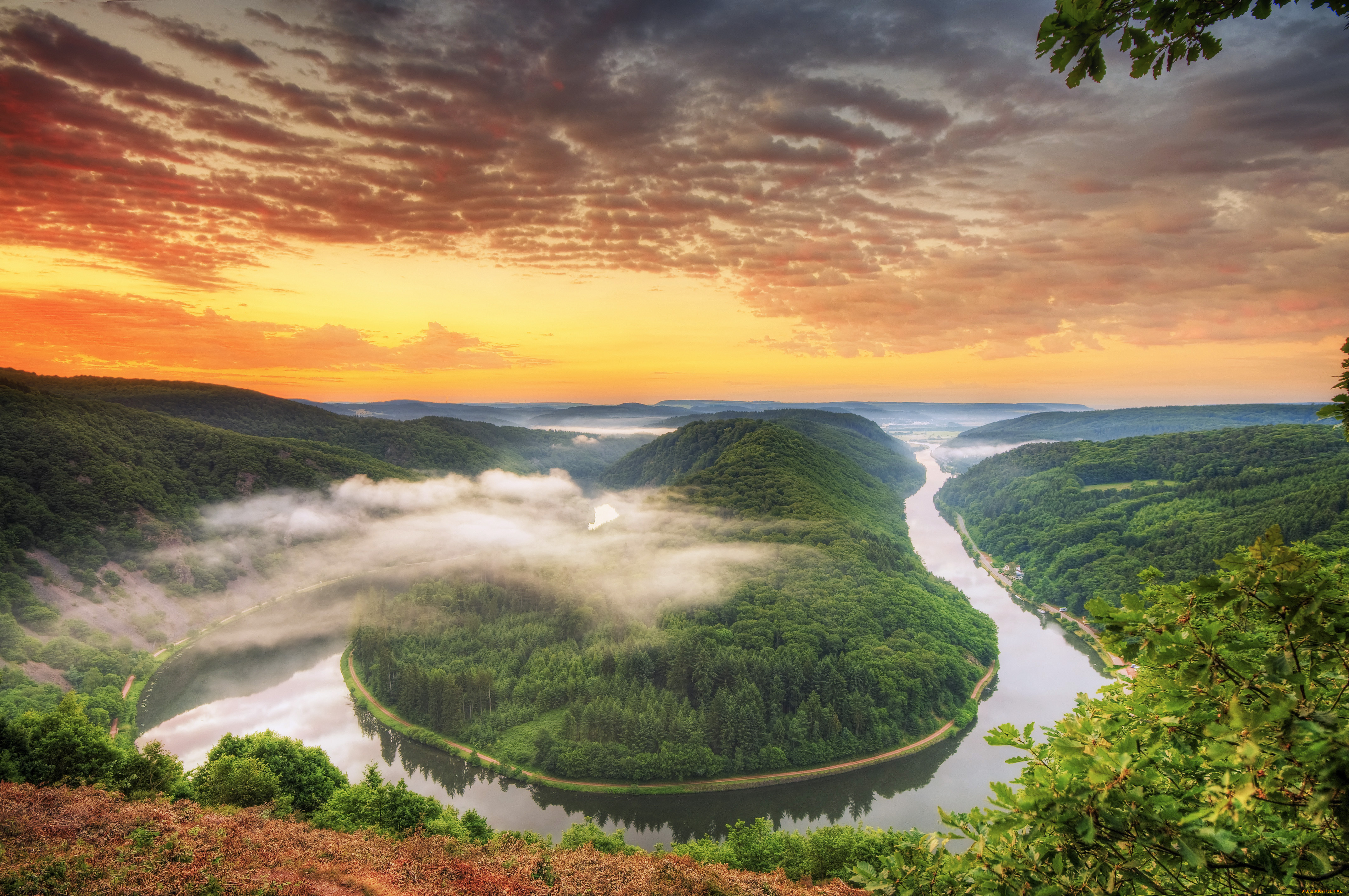 saarland, природа, реки, озера, saarschleife, река, саар, germany, германия