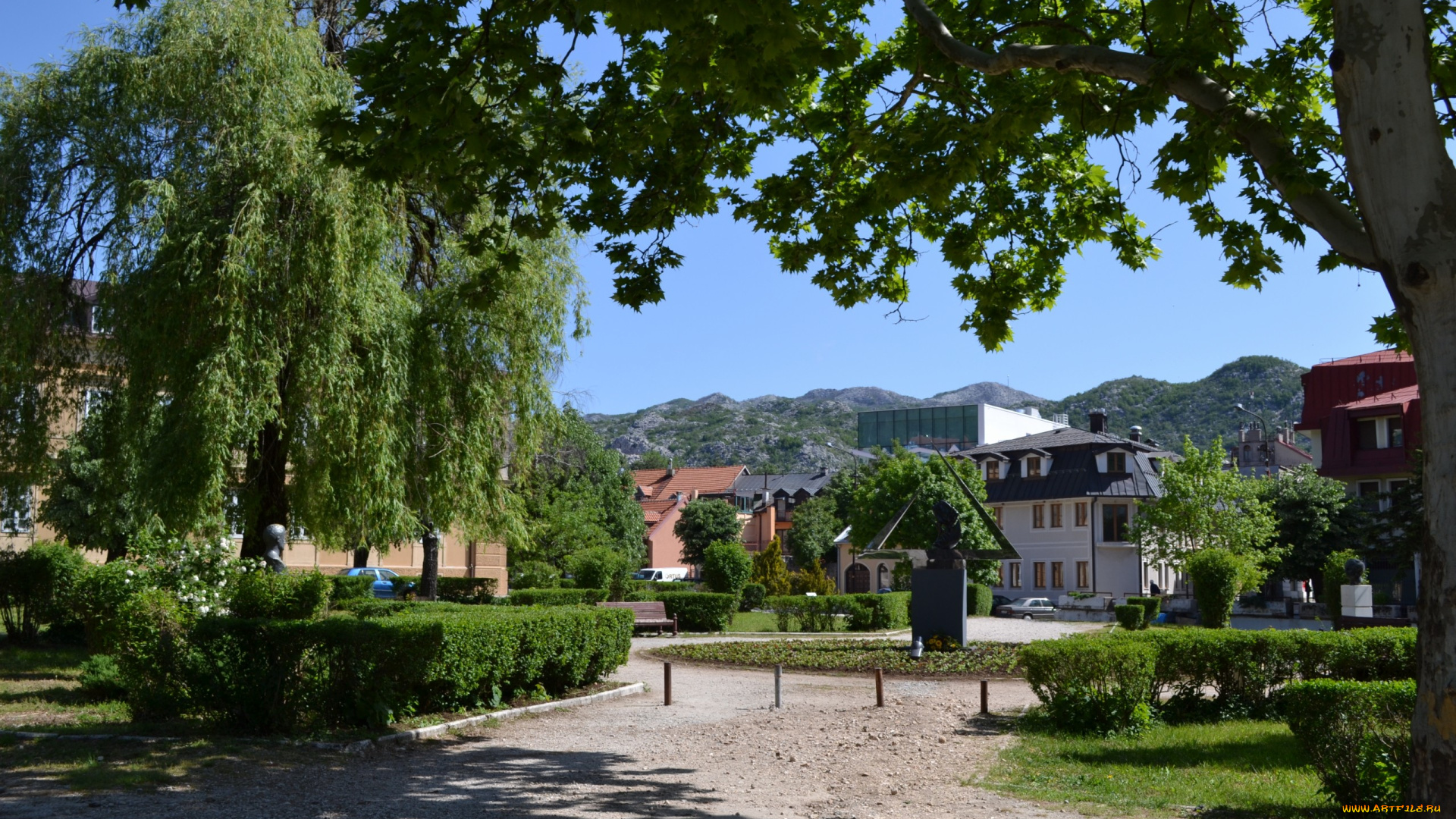 Черногория, бар, города, пейзажи, деревья, аллеи, парк, городской