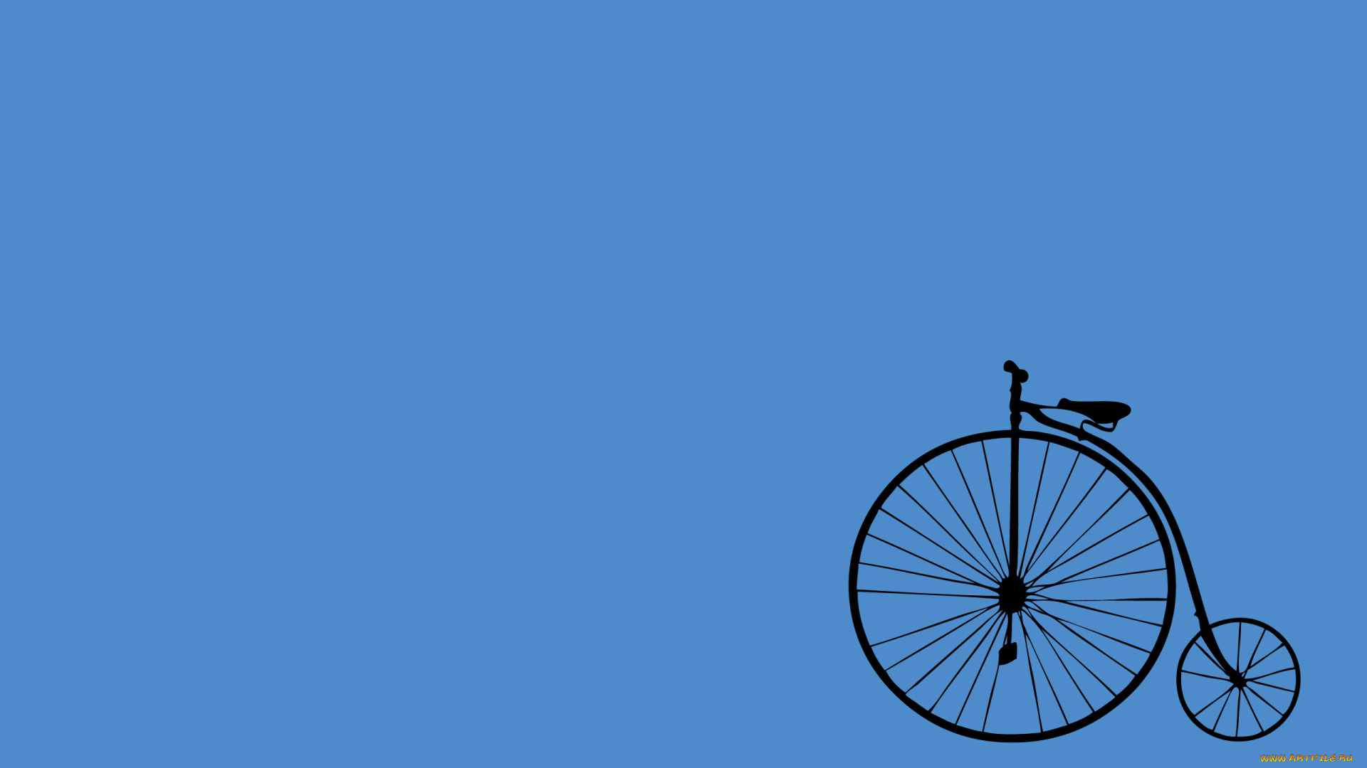 рисованное, минимализм, ретро, велосипед