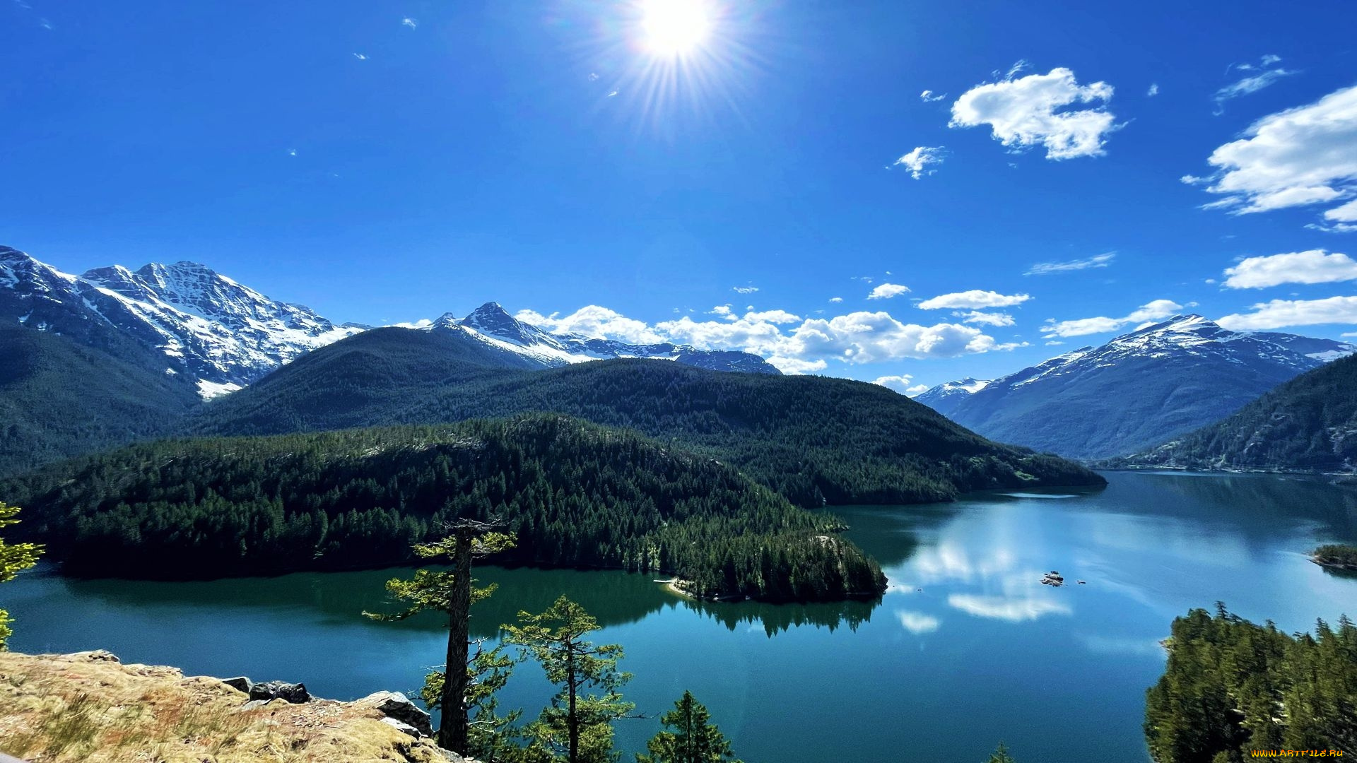 diablo, lake, washington, природа, реки, озера, diablo, lake