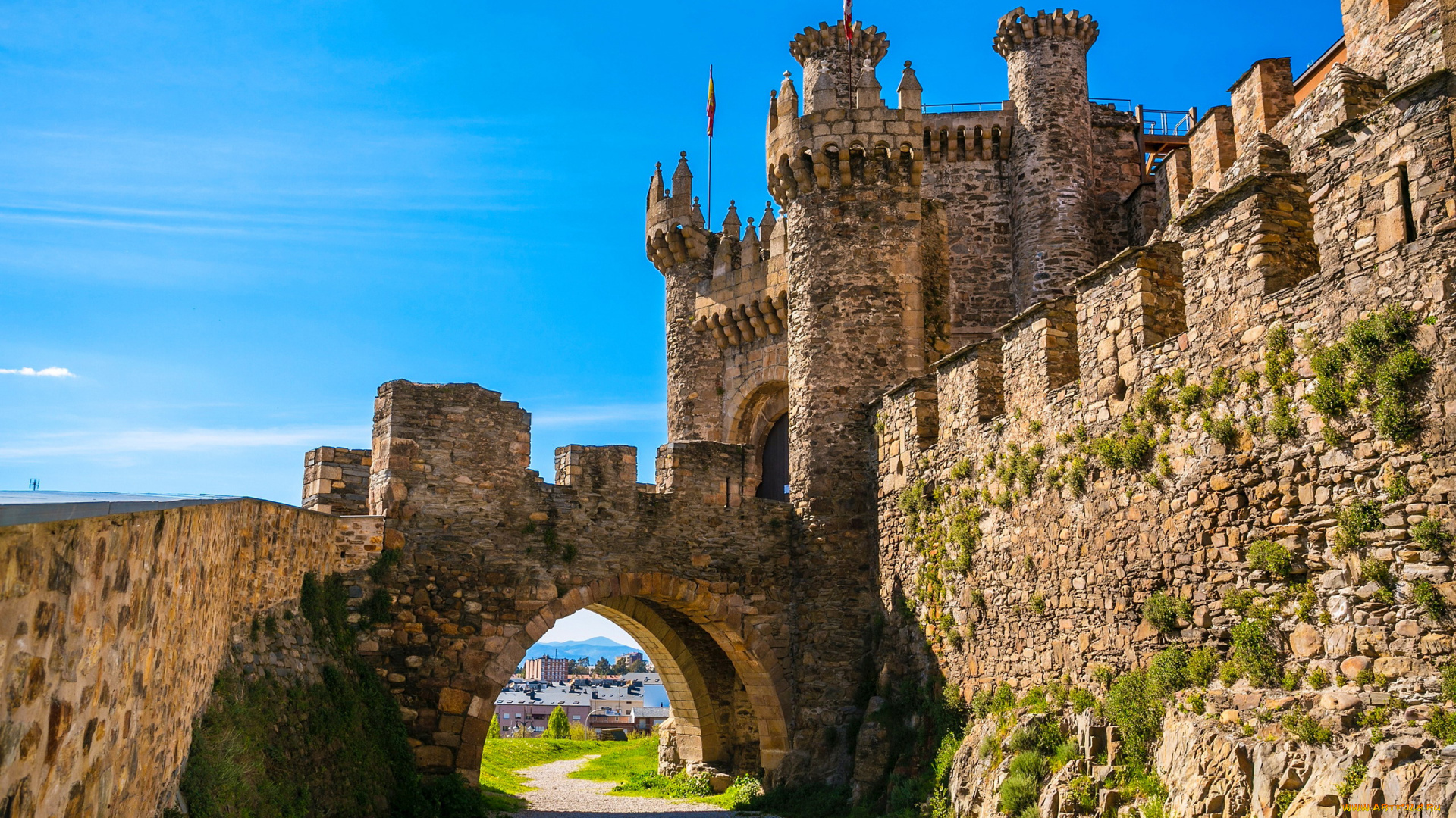 ponferrada, castle, spain, города, замки, испании, ponferrada, castle