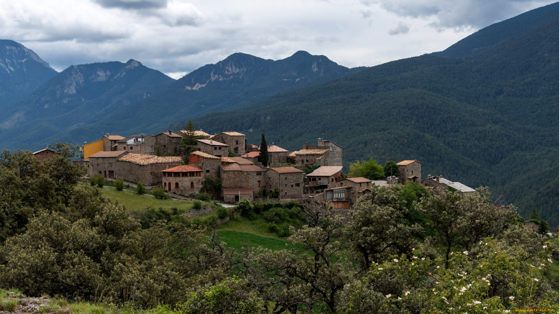 spanish, pyrenees, города, -, панорамы, spanish, pyrenees