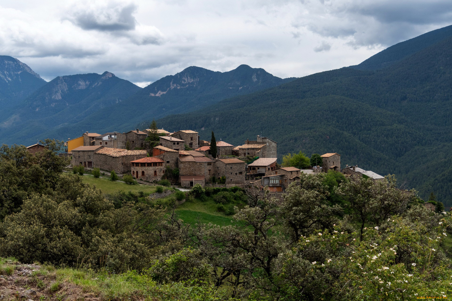 spanish, pyrenees, города, -, панорамы, spanish, pyrenees