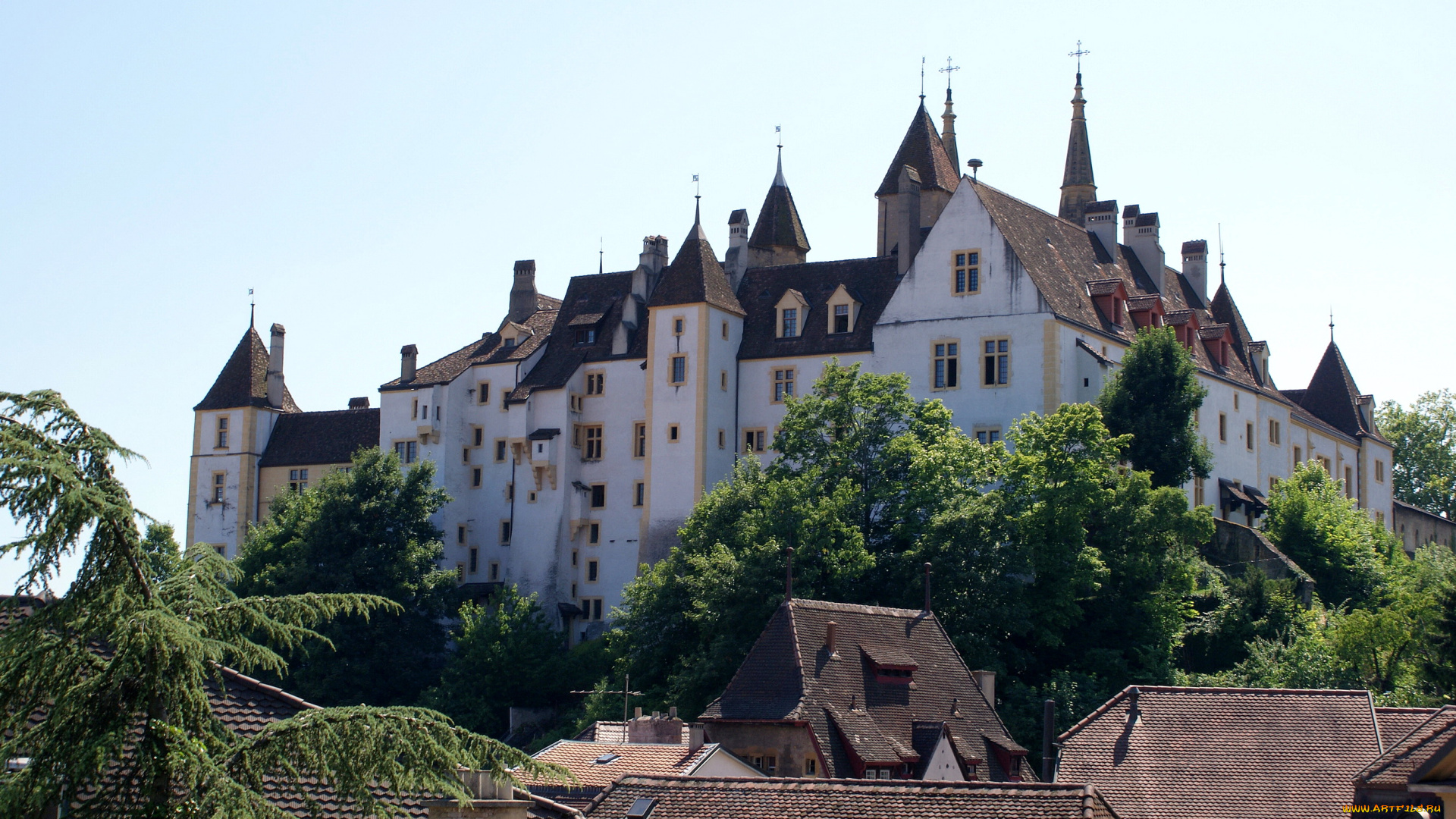 castle, neuchаtel, швейцария, города, дворцы, замки, крепости