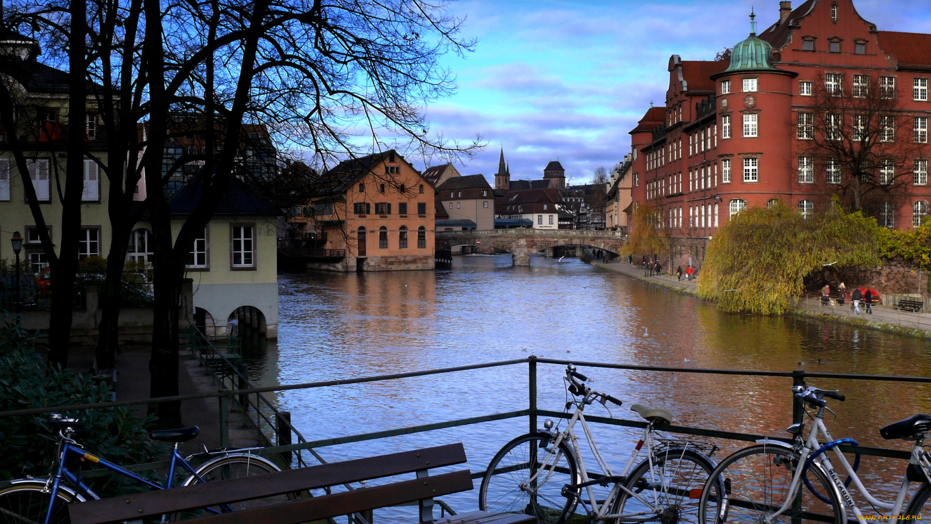 france, alsace, города, улицы, площади, набережные, река, дома, мост