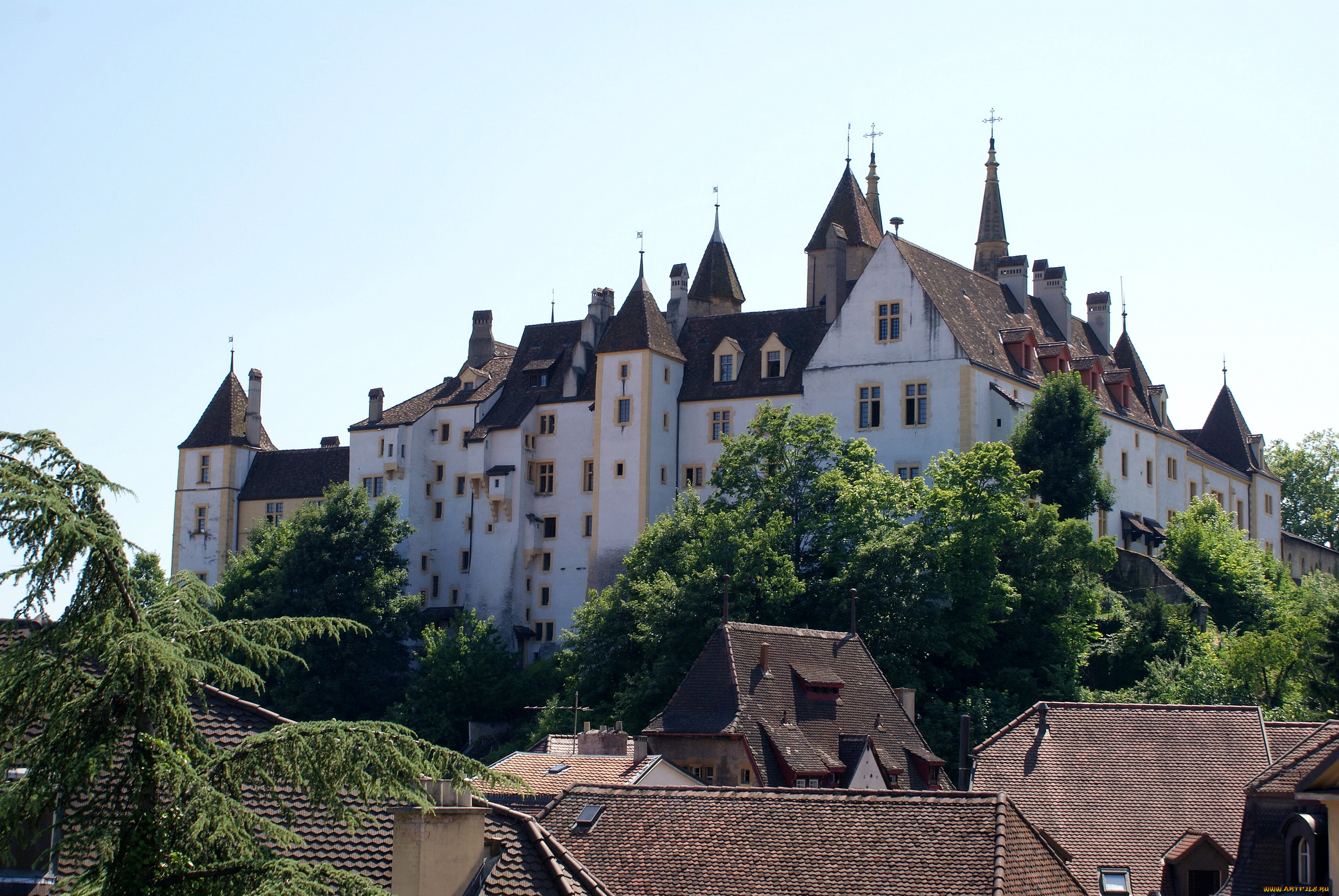 castle, neuchаtel, швейцария, города, дворцы, замки, крепости