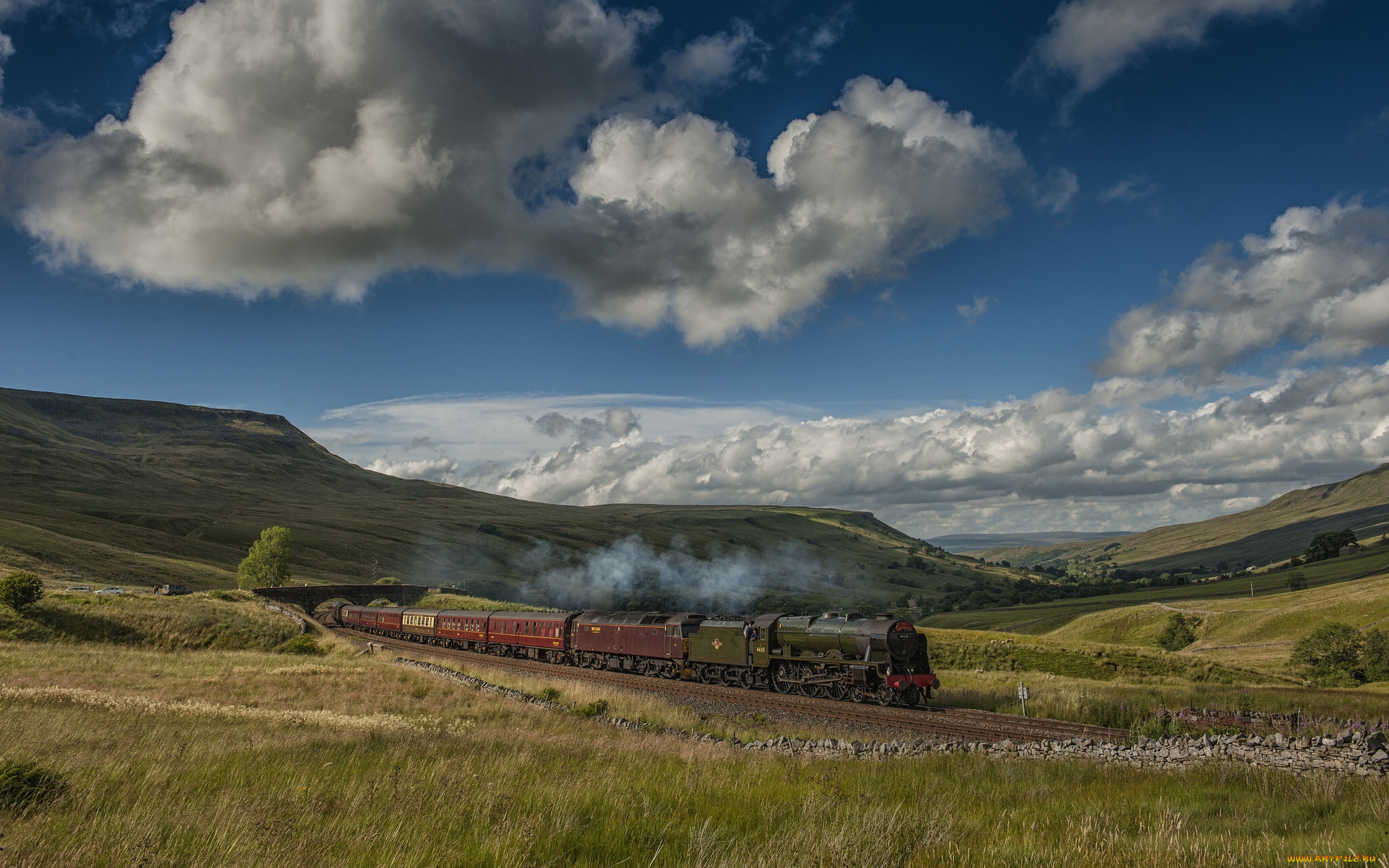 aisgill, england, техника, поезда, англия, пейзаж, состав