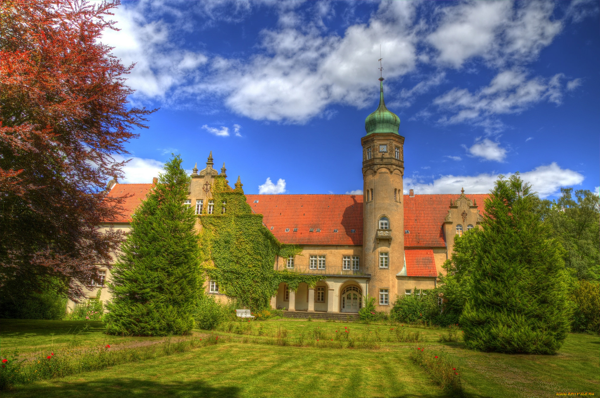 ulenburg, castle, , lohne, , germany, города, -, дворцы, , замки, , крепости, парк, замок