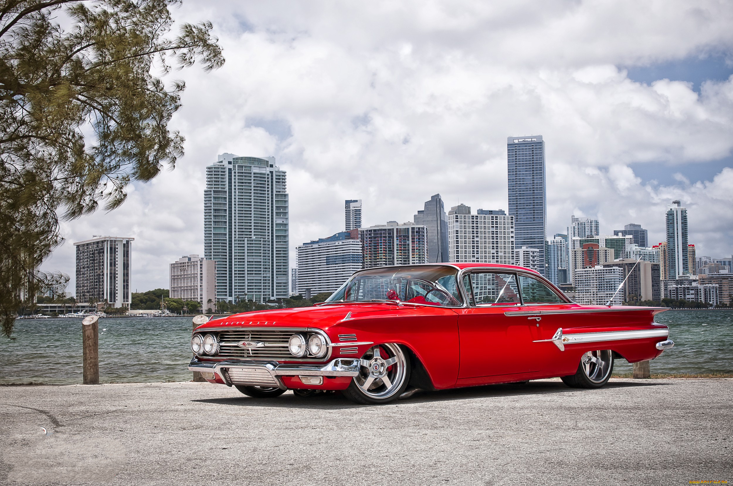 1960, chevy, impala, автомобили, chevrolet, шевроле, красный