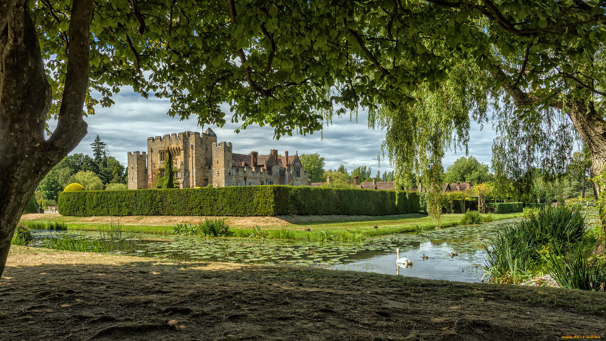 hever, castle, города, замки, англии, замок, парк