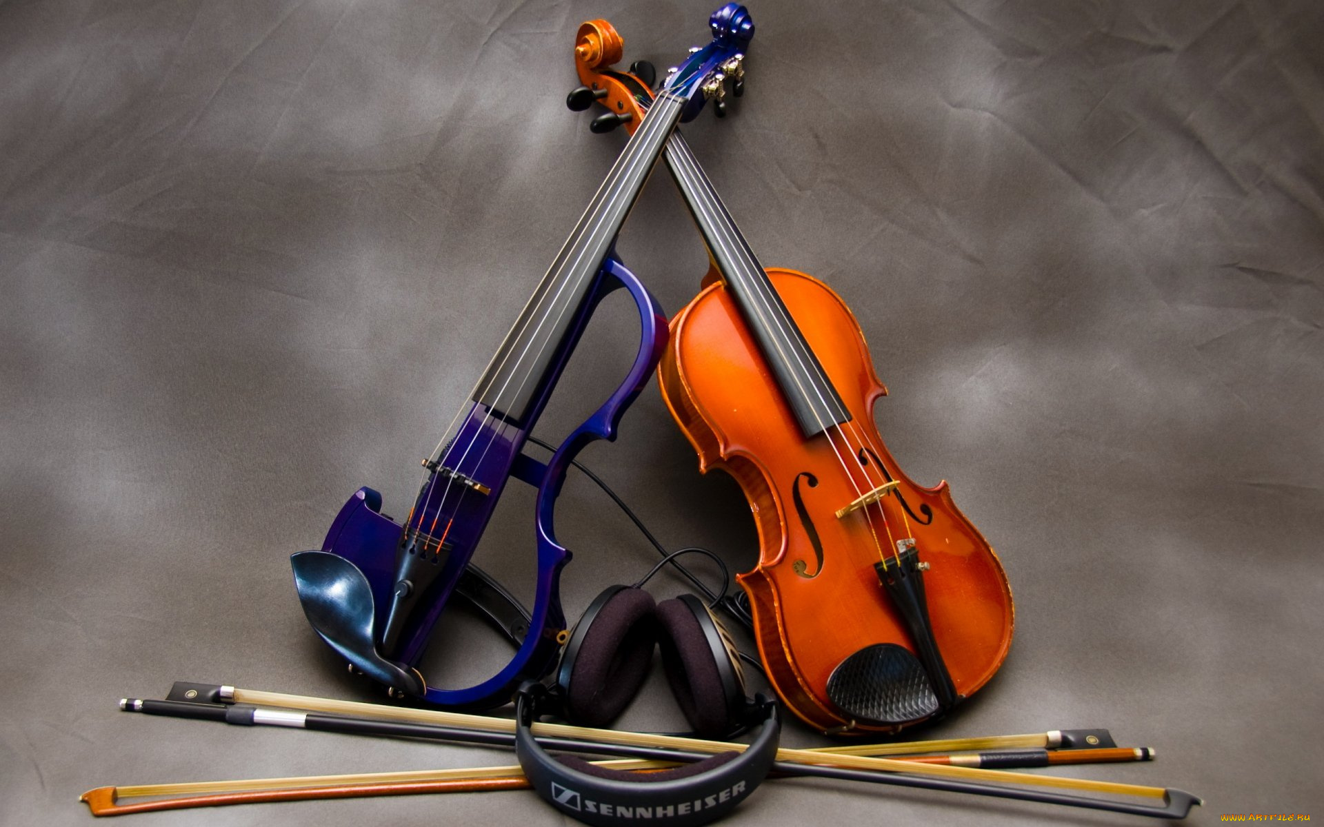 музыка, -музыкальные, инструменты, скрипка, смычок, наушники